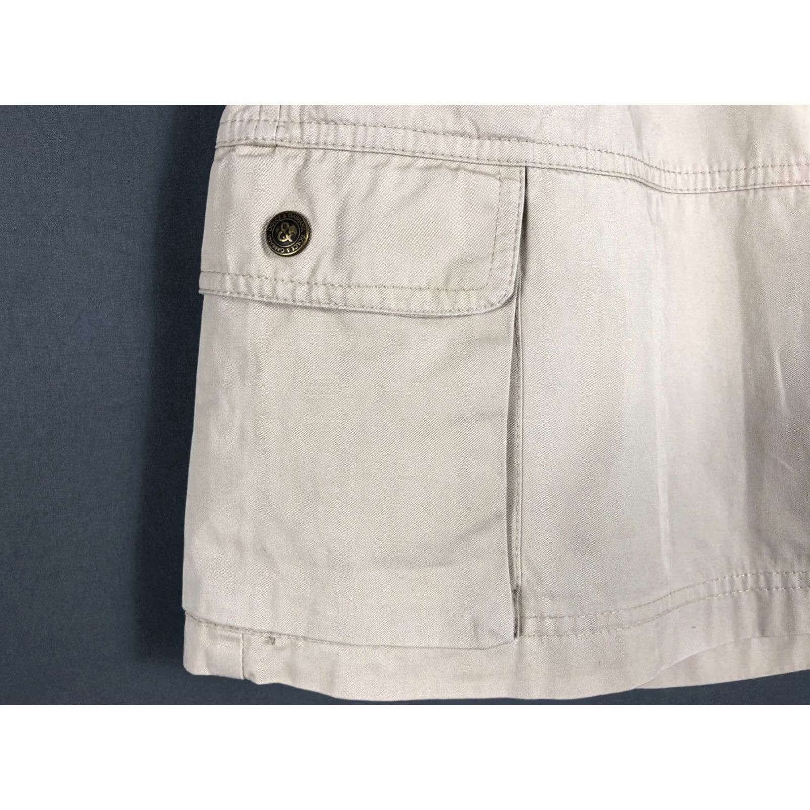 Dolce & Gabbana Dolce&Gabbana Cargo Skirt Cotton Beige Women Size 38 Skirt Short Pockets Logo Casual Style 90s? Size 26" / US 2 / IT 38 - 7 Thumbnail