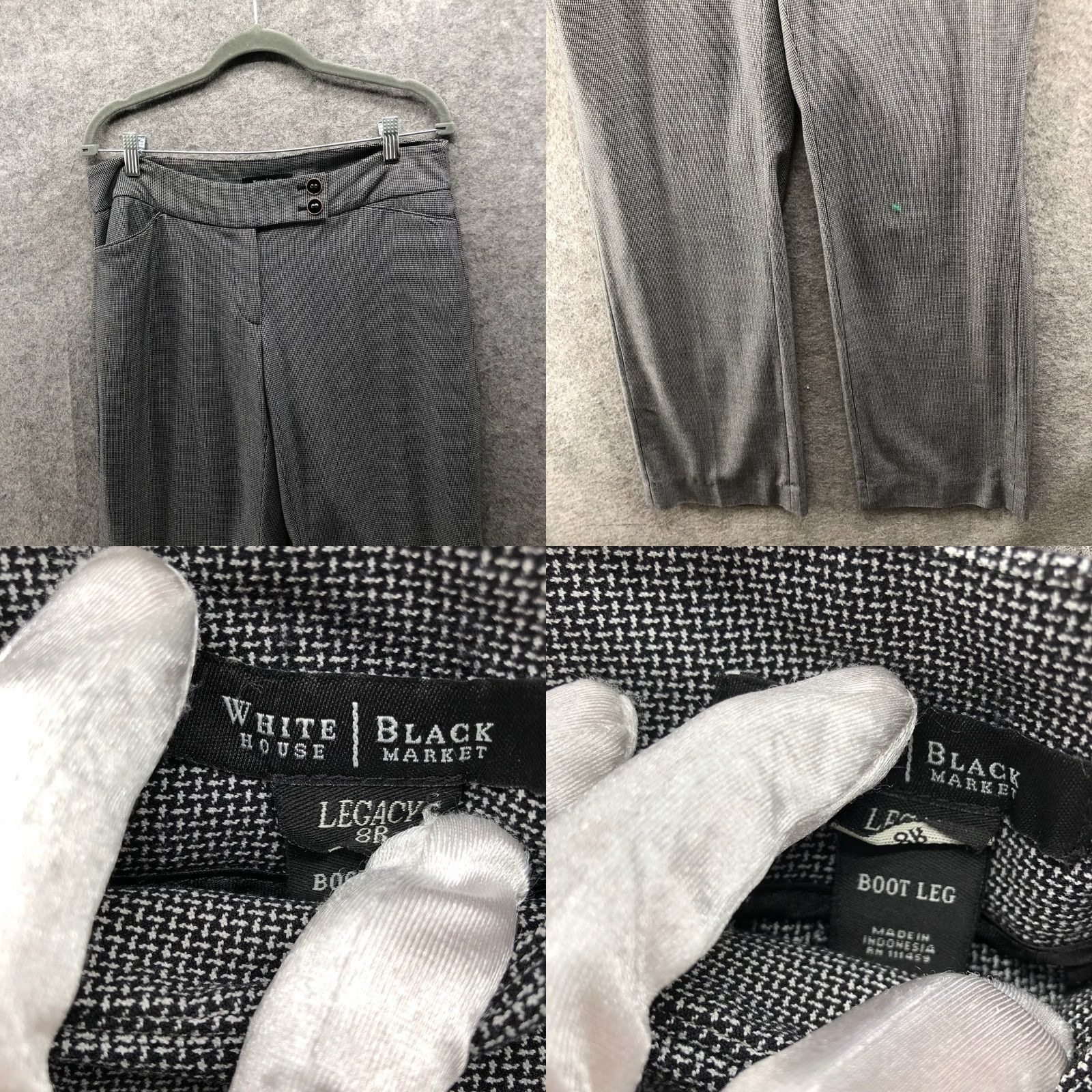 White House Black Market White House Black Market Pants Dress Pants Womens 8 Gray Plaid Bootcut Size 30" / US 8 / IT 44 - 8 Thumbnail