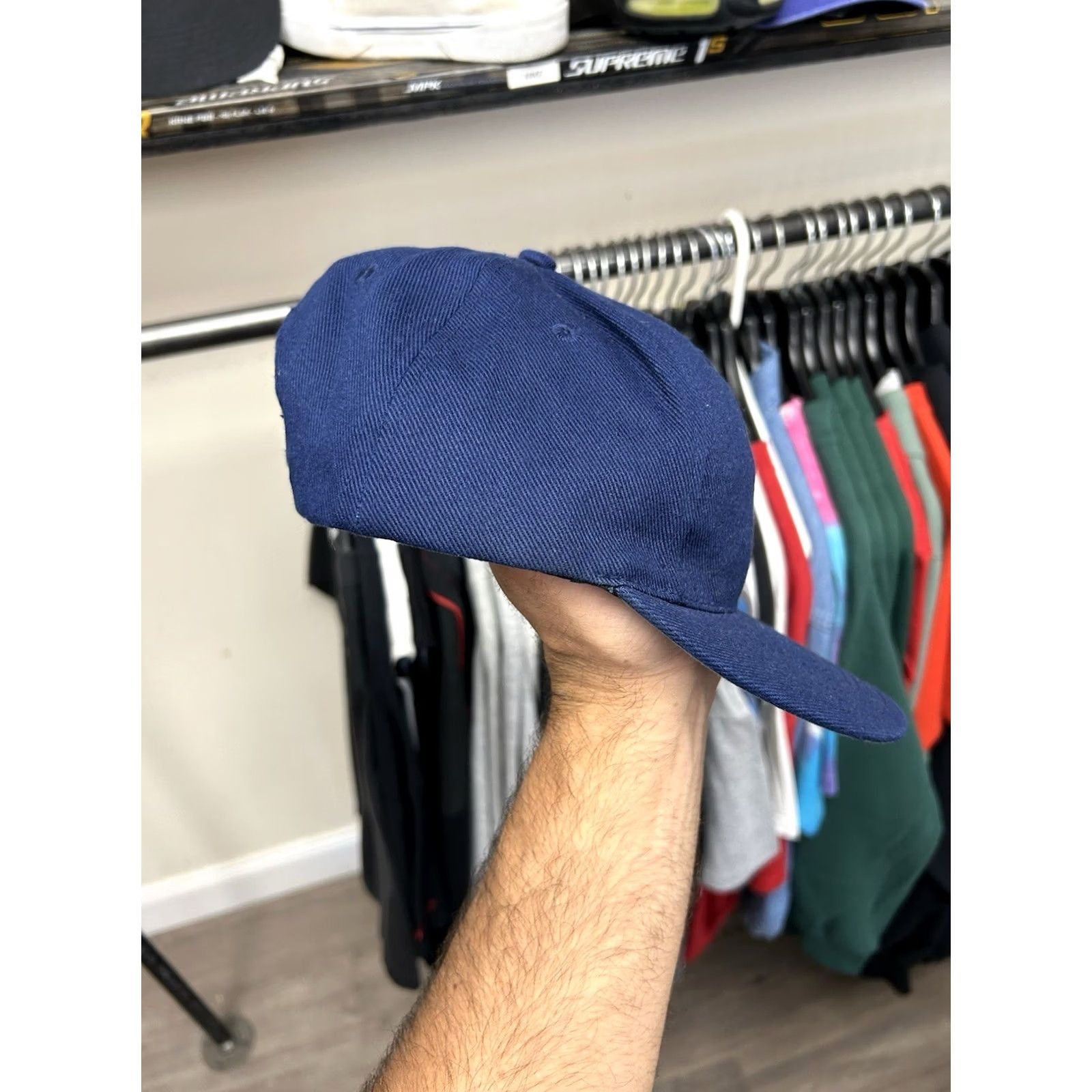 Nike VINTAGE Nike SnapBack Hat 90s Swoosh Logo Embroidered Navy/Red Taiwan One Size Unisex Adults Size ONE SIZE - 4 Thumbnail