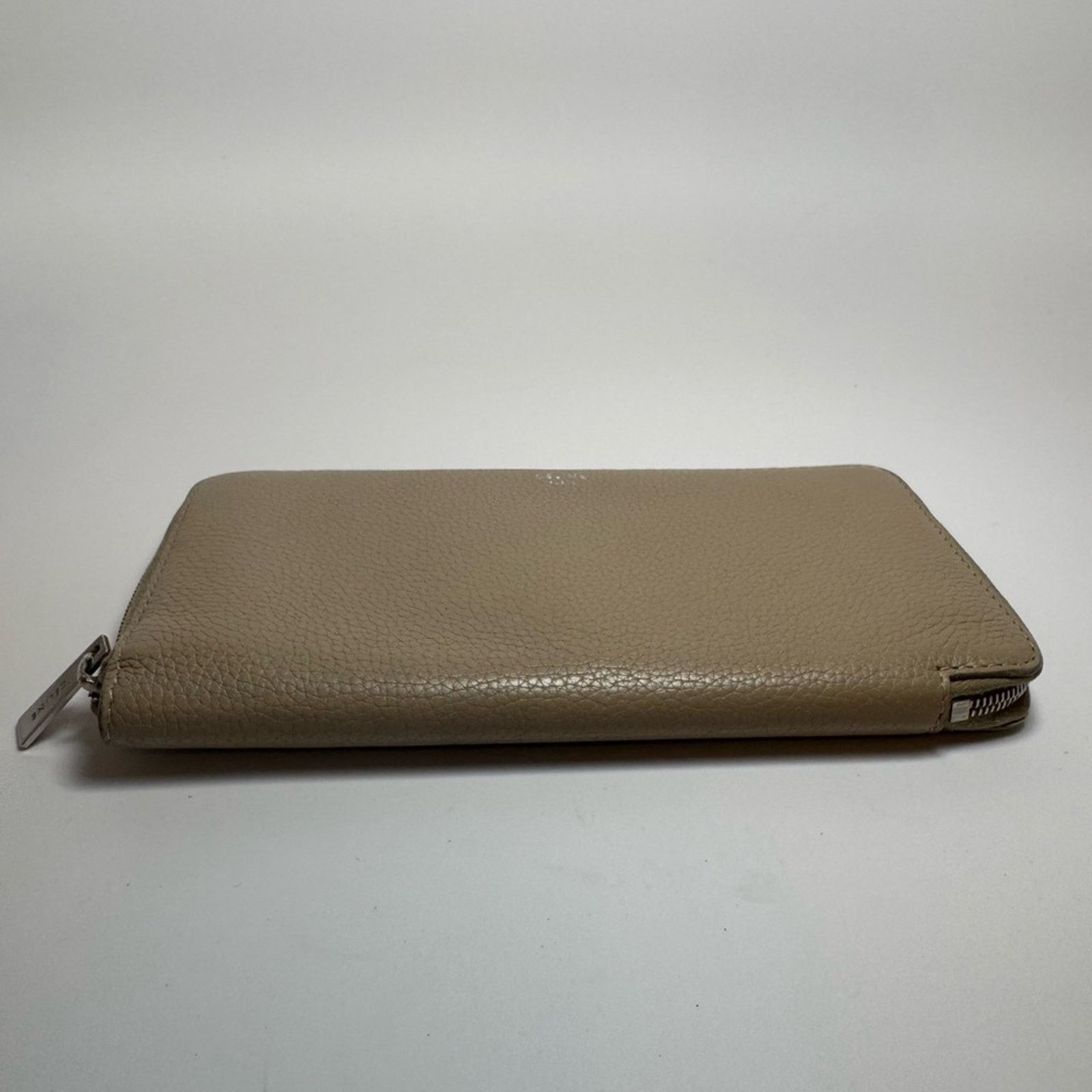 Celine Celine Portefeuille Zip Around Taupe Pebbled Leather Wallet Size ONE SIZE - 3 Thumbnail