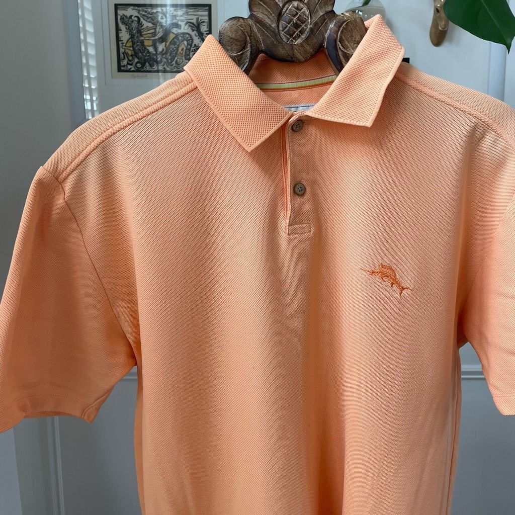 Tommy Bahama Tommy Bahama Orange Sherbet Polo Golf Shirt L Size US L / EU 52-54 / 3 - 1 Thumbnail