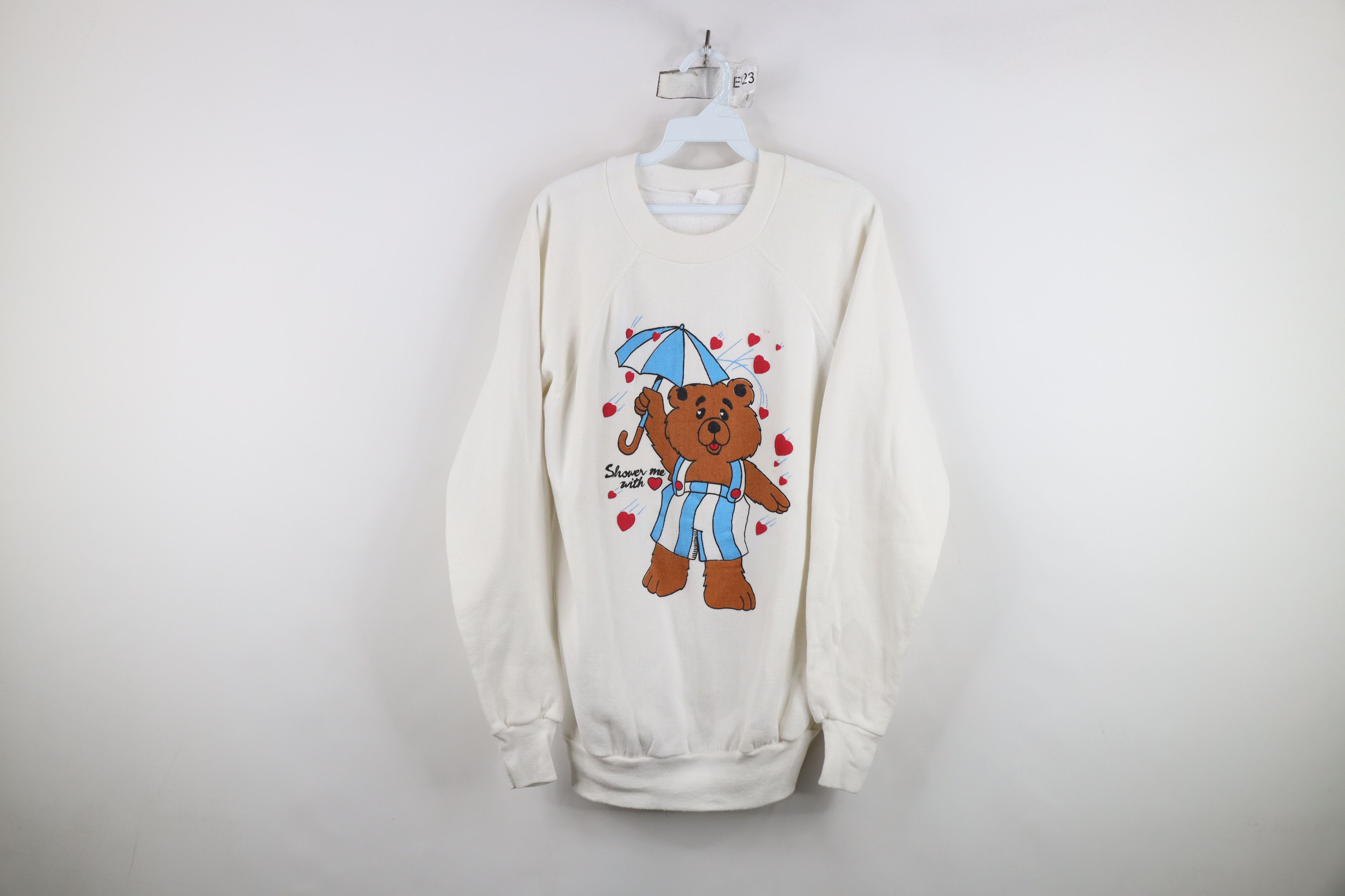 Vintage Vintage 80s 90s Streetwear Me With Love Bear Sweatshirt USA Size XL / US 12-14 / IT 48-50 - 1 Thumbnail