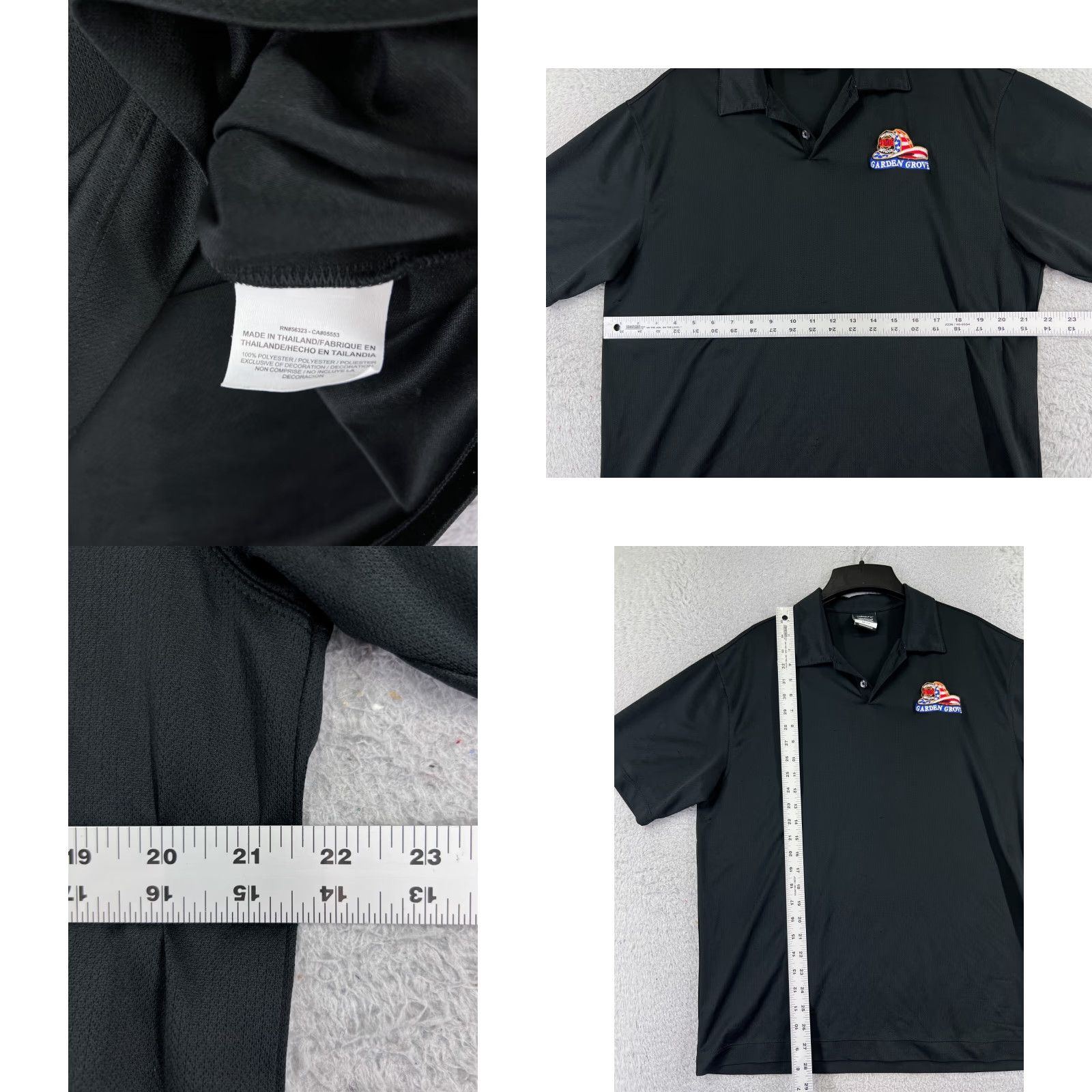 Nike Nike Polo Shirt Adult Large Blue Black Embroidered Golf 100% Polyester Size US L / EU 52-54 / 3 - 8 Thumbnail