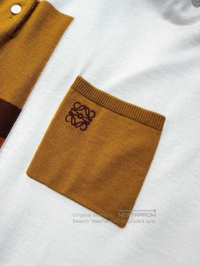 Loewe Loewe Color-Blocked Polo Shirt in Khaki and Burgundy Size US S / EU 44-46 / 1 - 4 Thumbnail