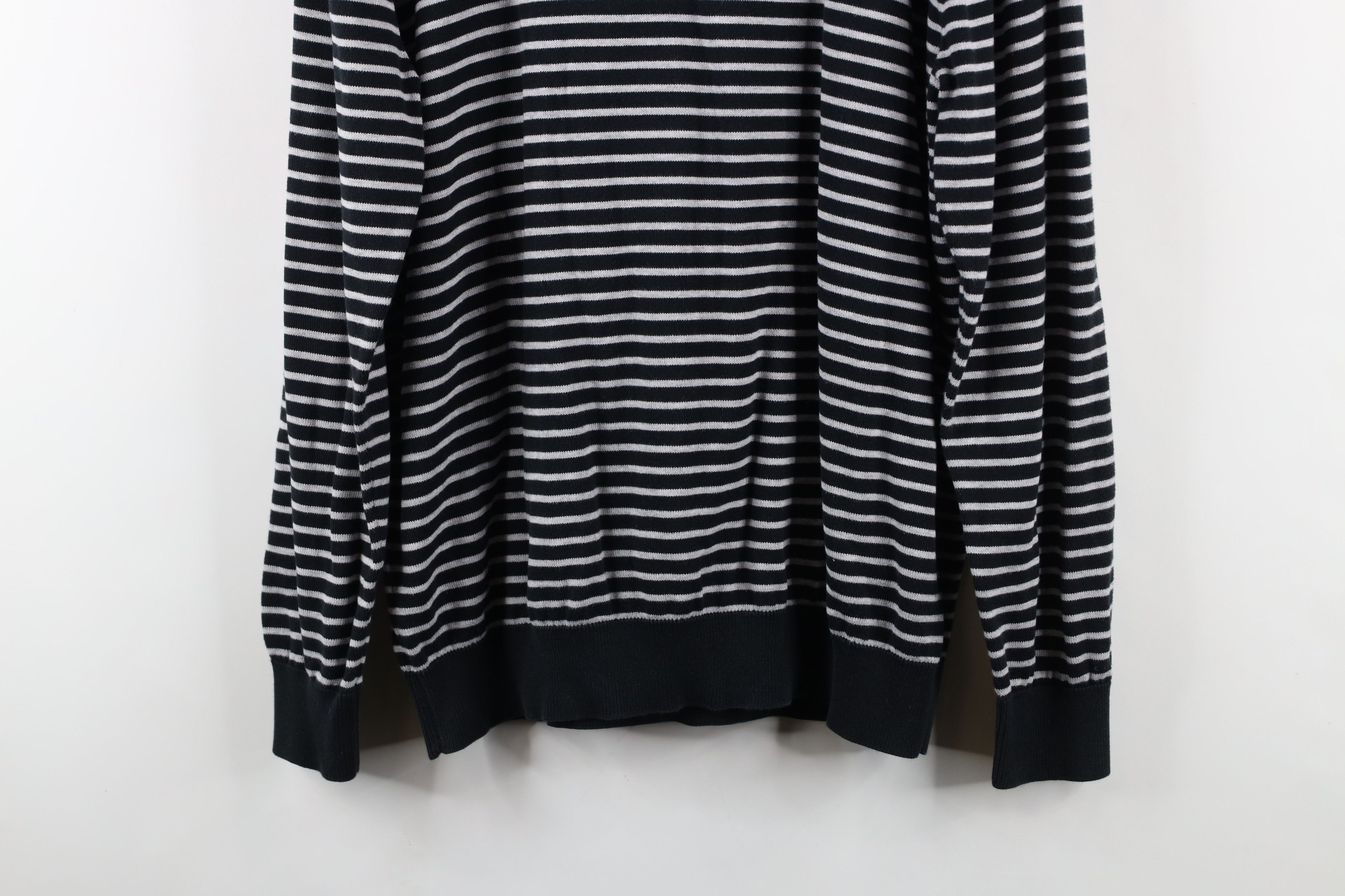 Lacoste × Vintage Vintage Lacoste Military Style Logo Striped Knit Sweater Size US L / EU 52-54 / 3 - 13 Thumbnail
