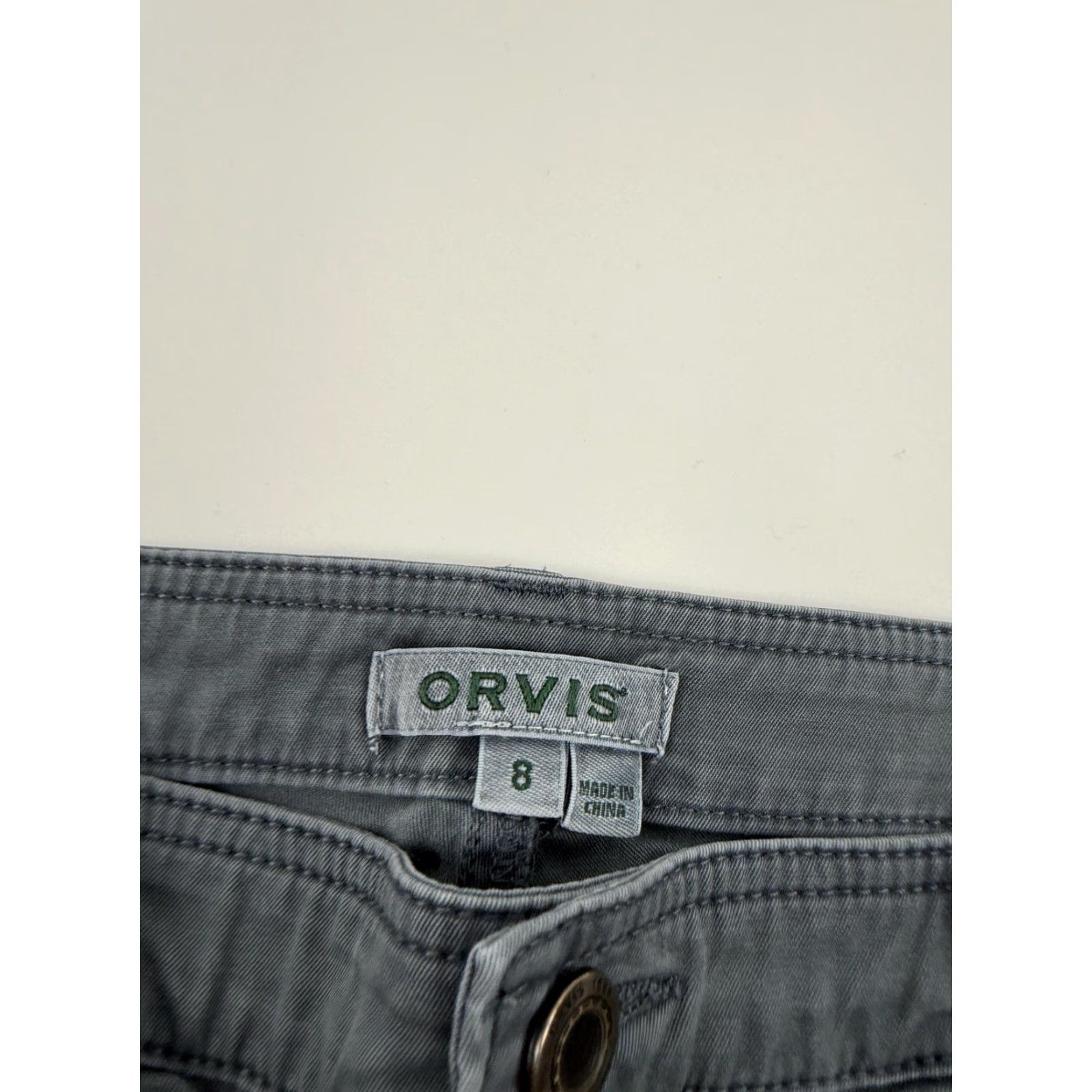 Orvis Orvis Pants Womens 8 Gray Pleated Chino Straight Leg Twill Stretch Casual Size 30" / US 8 / IT 44 - 4 Thumbnail