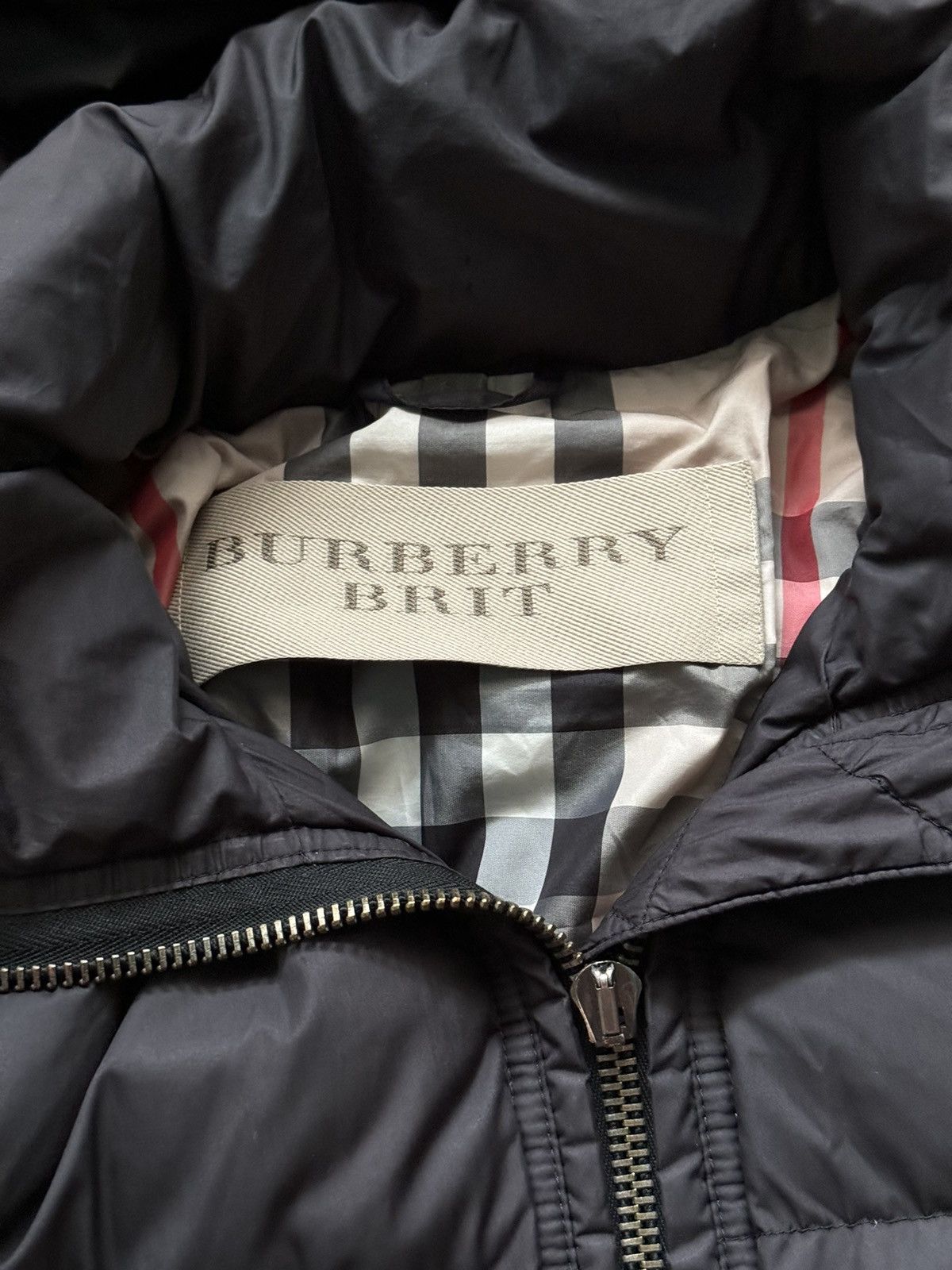 Burberry × Designer Burberry Brit nova check lining belted puffer down jacket Size S / US 4 / IT 40 - 4 Thumbnail