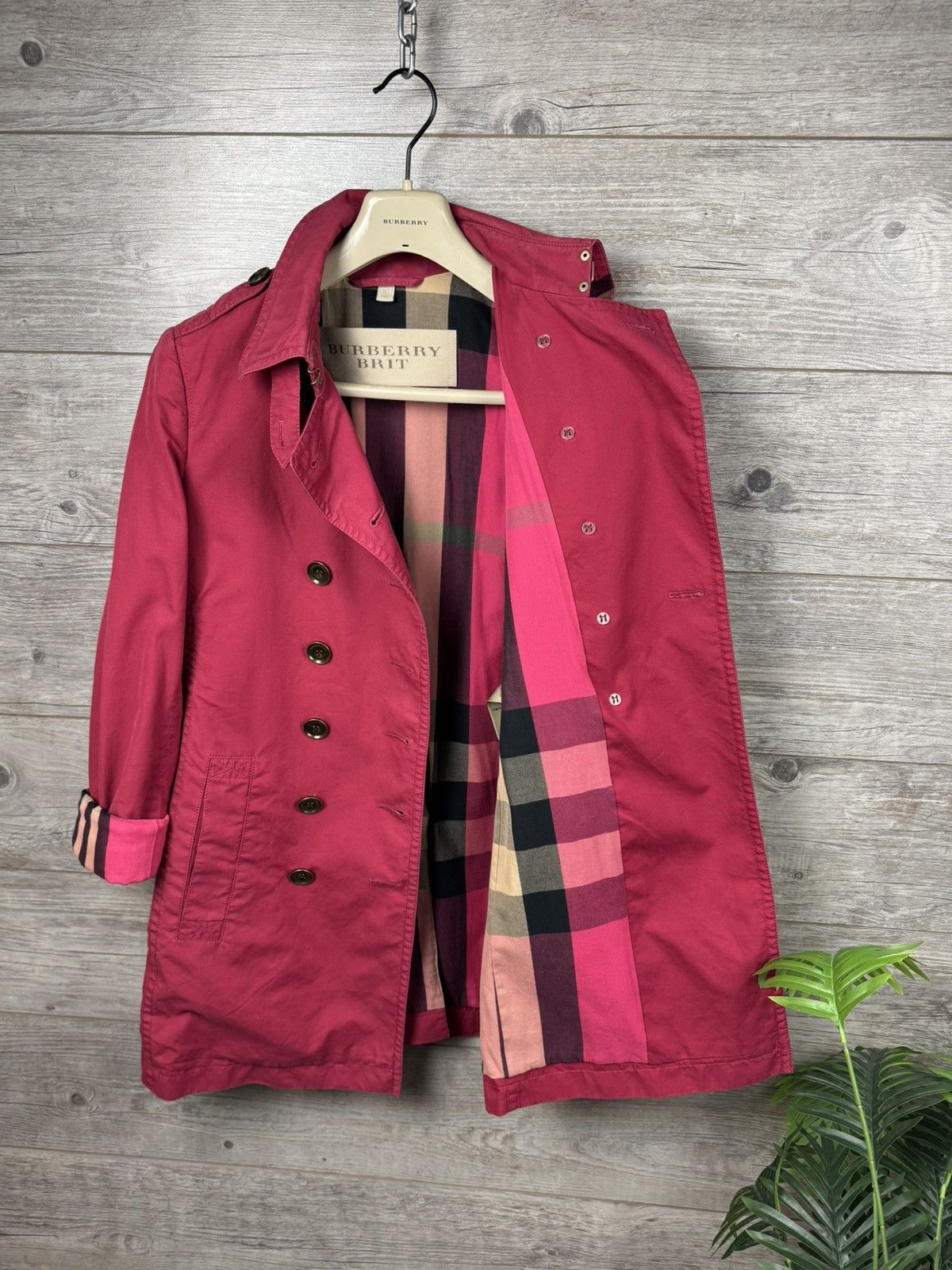 Burberry Burberry Brit Trench Vintage coat with checkered lining Size M / US 6-8 / IT 42-44 - 8 Thumbnail