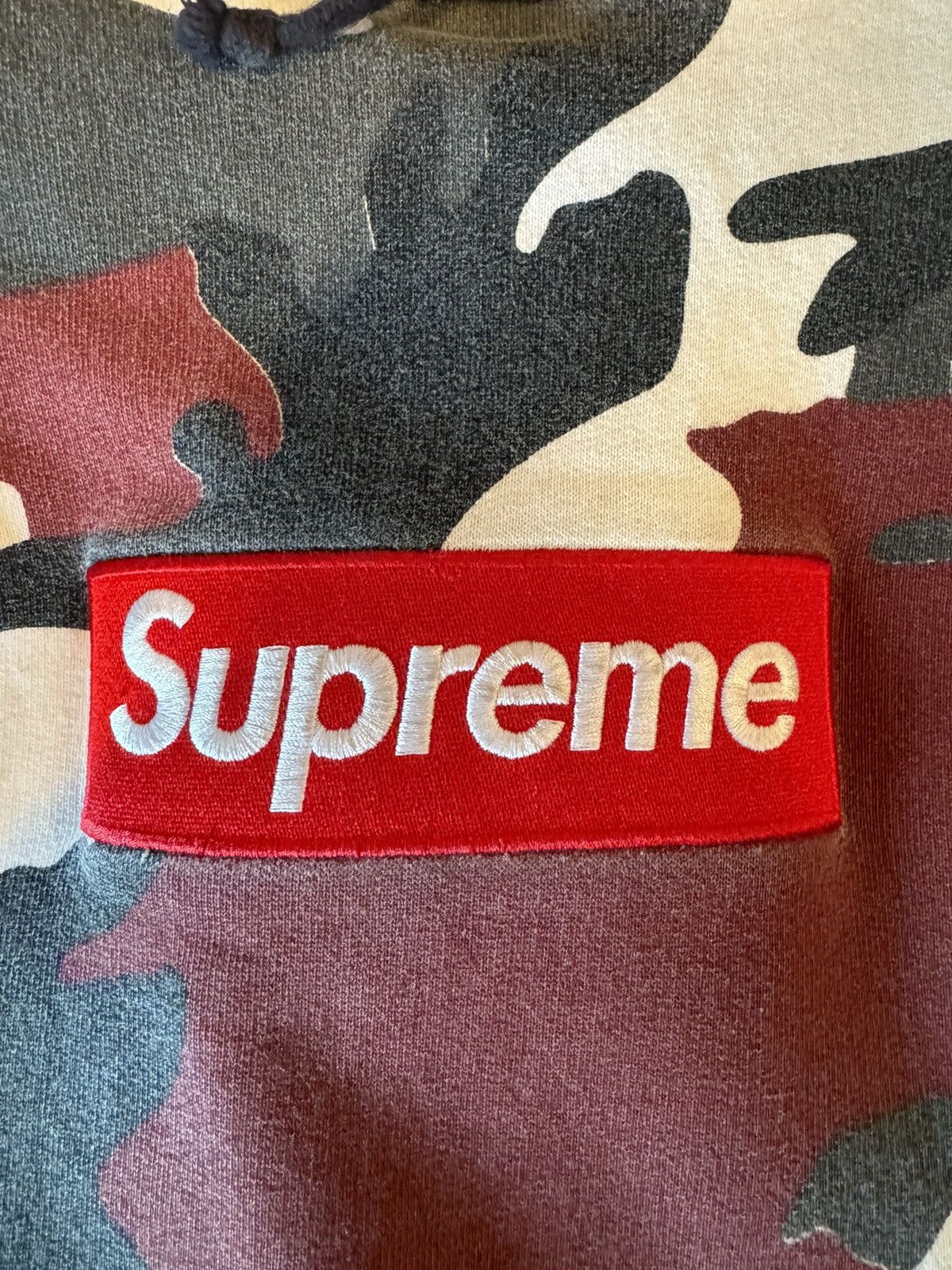 Supreme SUPREME BOX LOGO HOODIE RED CAMO SIZE XL | Grailed