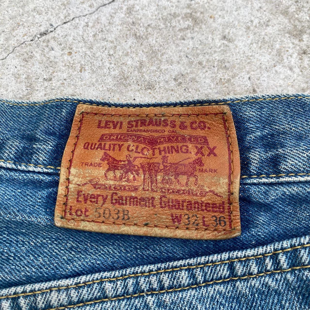 Levi's Vintage Levis 503B Big E Selvegde Redline Denim Size US 32 / EU 48 - 21 Thumbnail