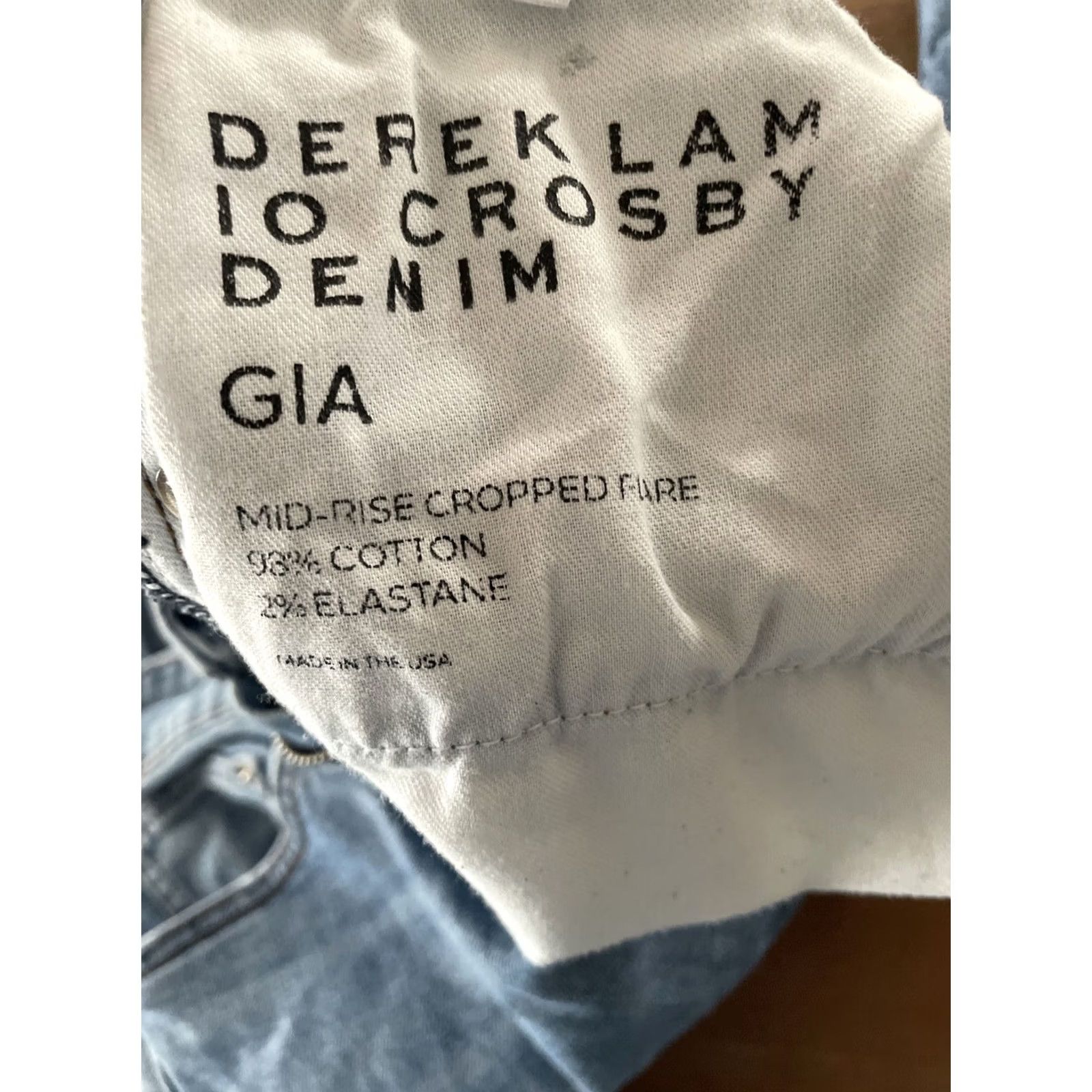 Vintage Derek Lam 10 Crosby Jeans Womens 32x27 Light Wash Mid Rise Cropped Flare Denim 5-Pocket Fringe Vintage No Size 24" / US 00 / IT 34 - 4 Thumbnail