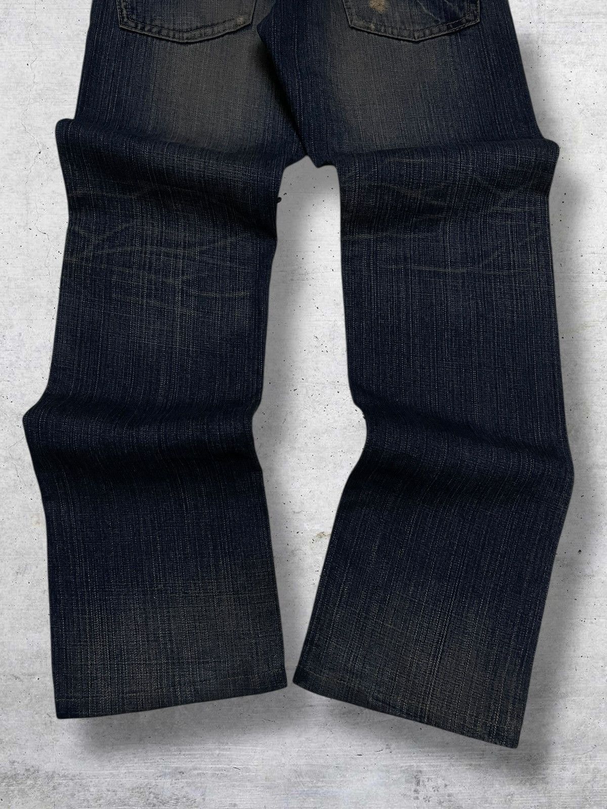 Hysteric Glamour VINTAGE BACK NUMBER JAPAN 90S WHISKERING MUDWASH STYLE DENIM Size US 28 / EU 44 - 11 Thumbnail