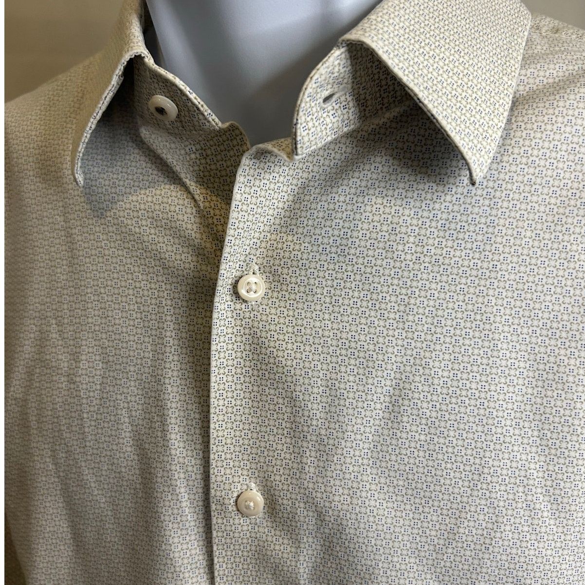 Ben Sherman Ben Sherman XL Stretch Dress Shirt Geometric Print Size US XL / EU 56 / 4 - 1 Thumbnail