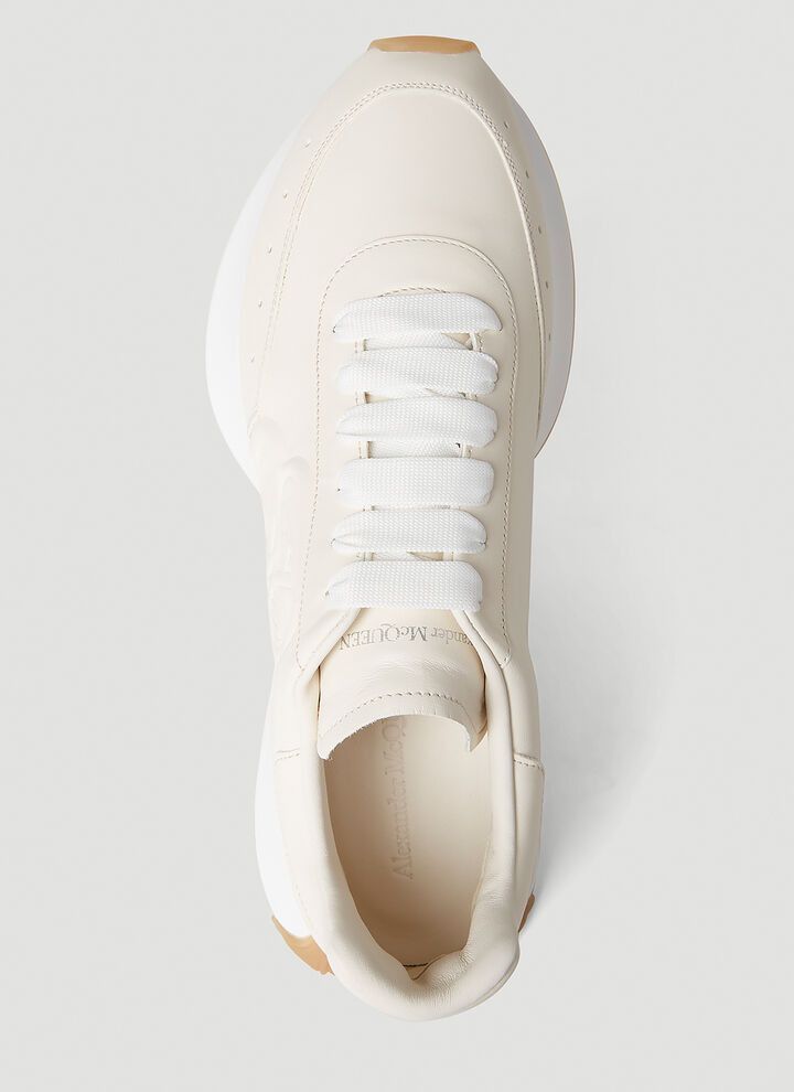 Alexander McQueen o1w1db10725 Sprint Runner in White Size US 7 / EU 40 - 7 Thumbnail