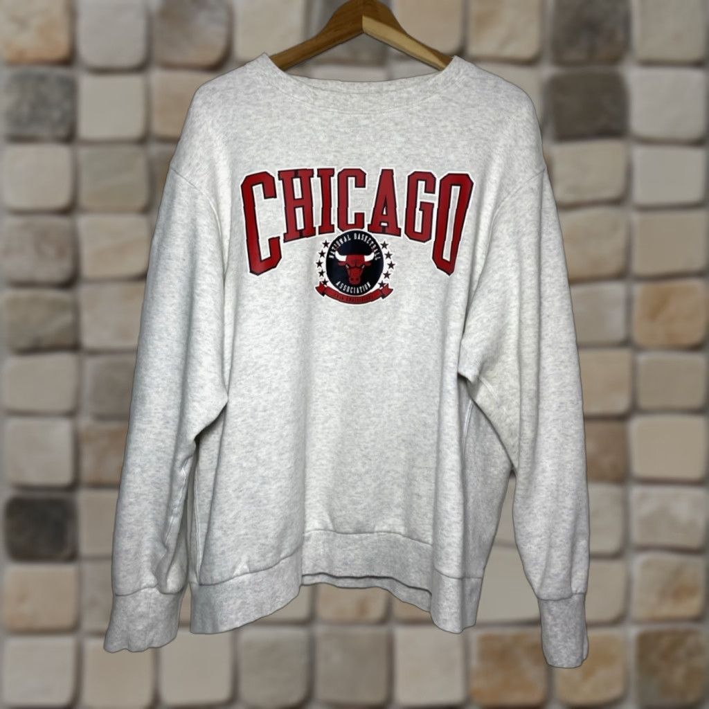 Nike Nike Chicago Bulls 75th Anniversary Courtside Ivy League Pullover Sweatshirt XL Gray Men Size US XL / EU 56 / 4 - 1 Thumbnail