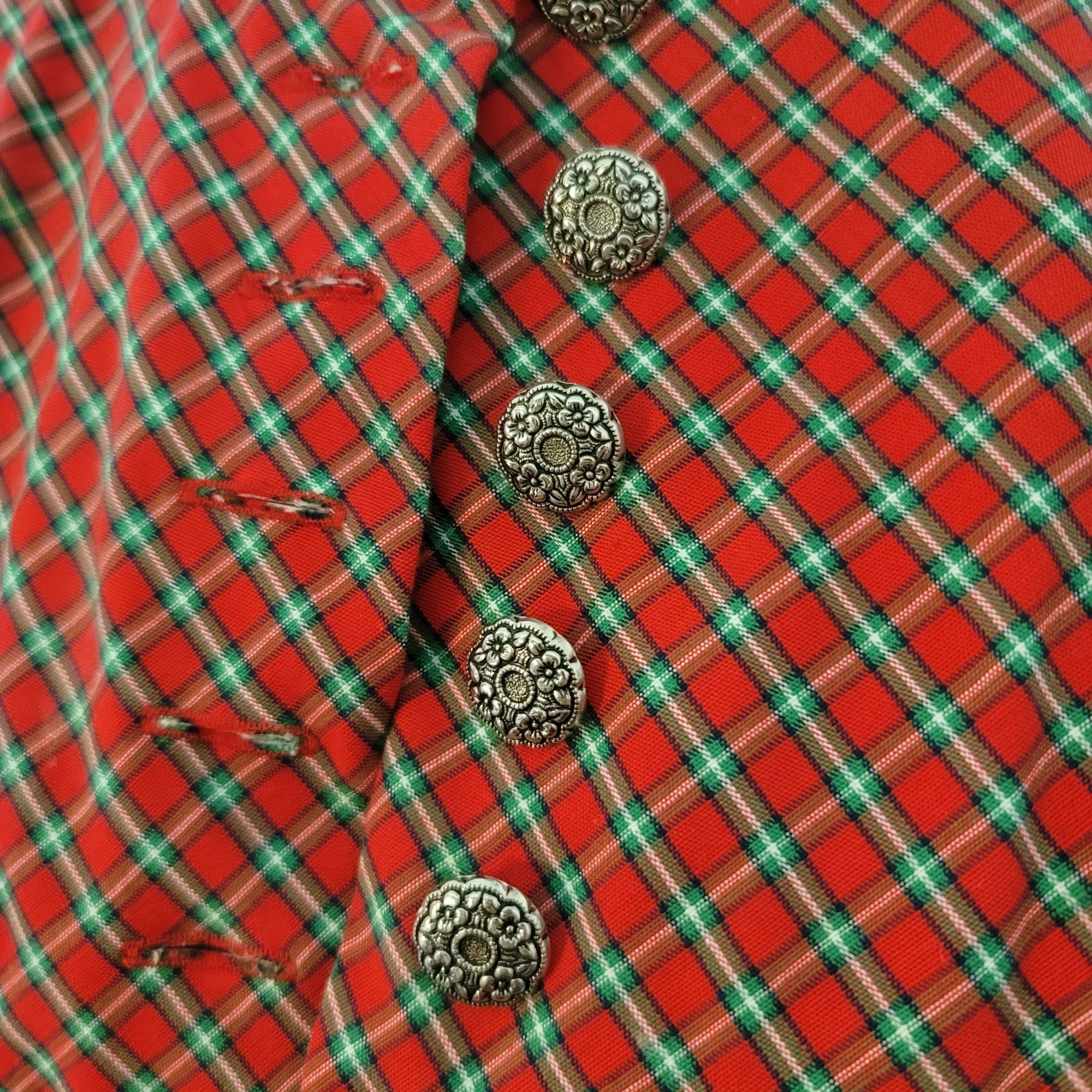 Vintage Vintage Hoefer Prarie Dress Red Green Plaid Long Sleeve Butt Size M / US 6-8 / IT 42-44 - 9 Thumbnail