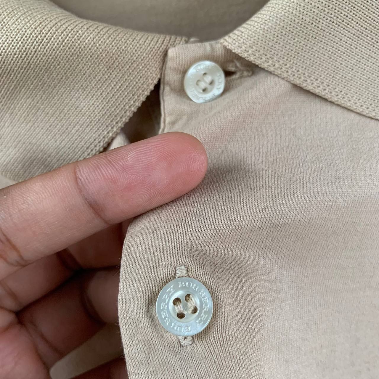 Burberry Vintage BURBERRY Small Embroidered Logo Long Sleeve Polo Tee Size US M / EU 48-50 / 2 - 4 Thumbnail