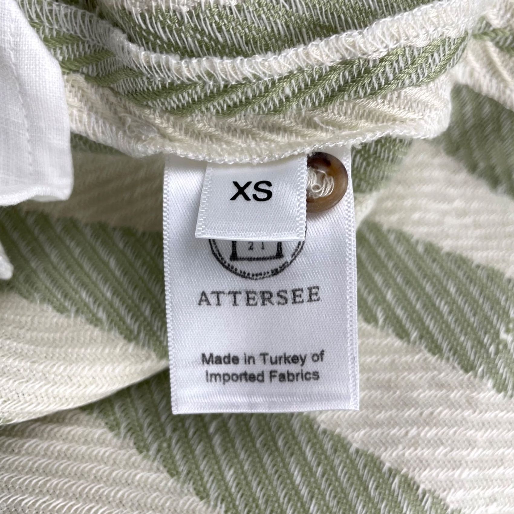 Vintage VINTAGE Attersee Caftan Tunic Dress Cypress Stripe Herringbone XS Green NI? Size XS / US 0-2 / IT 36-38 - 4 Thumbnail