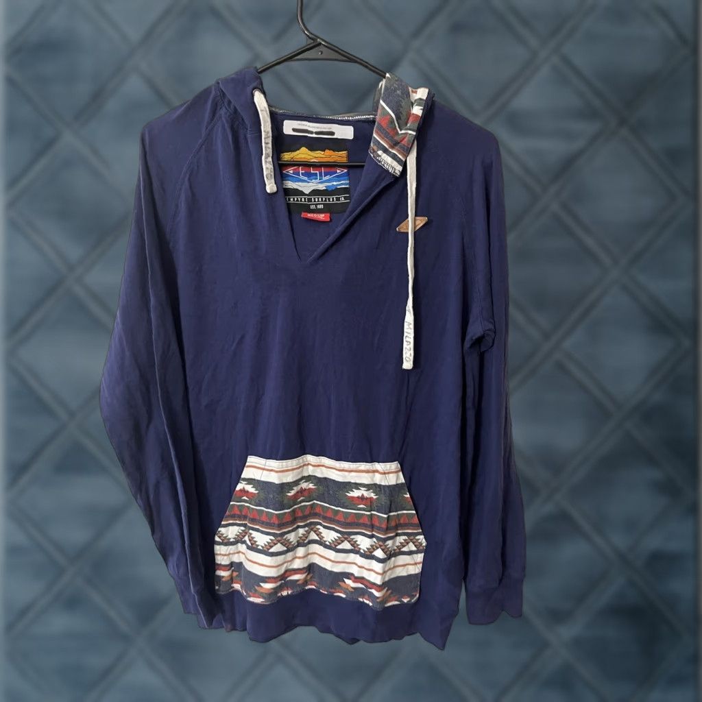 Empyre VINTAGE Surplus Co EMPYRE AZTEC Hoodie Men’s M Blue Pullover Size US M / EU 48-50 / 2 - 1 Thumbnail