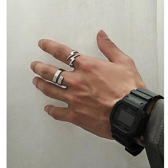 Jewelry Lightning Vintage Jewelry Rings Open Chrome Ring (Size 7-13) Size ONE SIZE - 1 Thumbnail