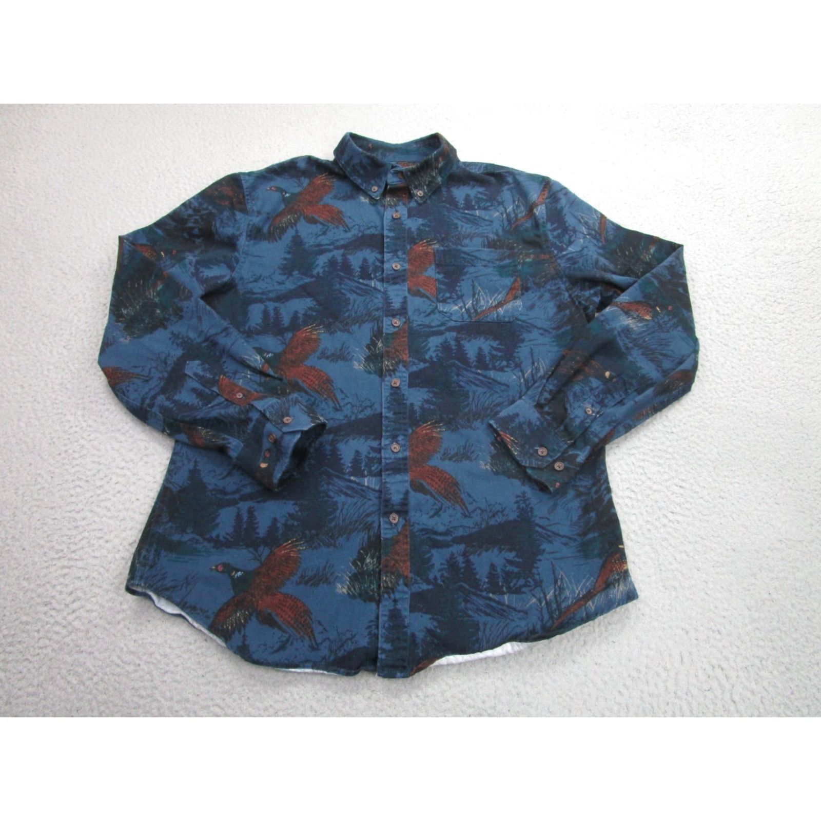 Croft & Barrow Croft & Barrow Shirt Mens M Blue All Over Print Bird Hunting Sportsman Shacket Size US M / EU 48-50 / 2 - 2 Thumbnail