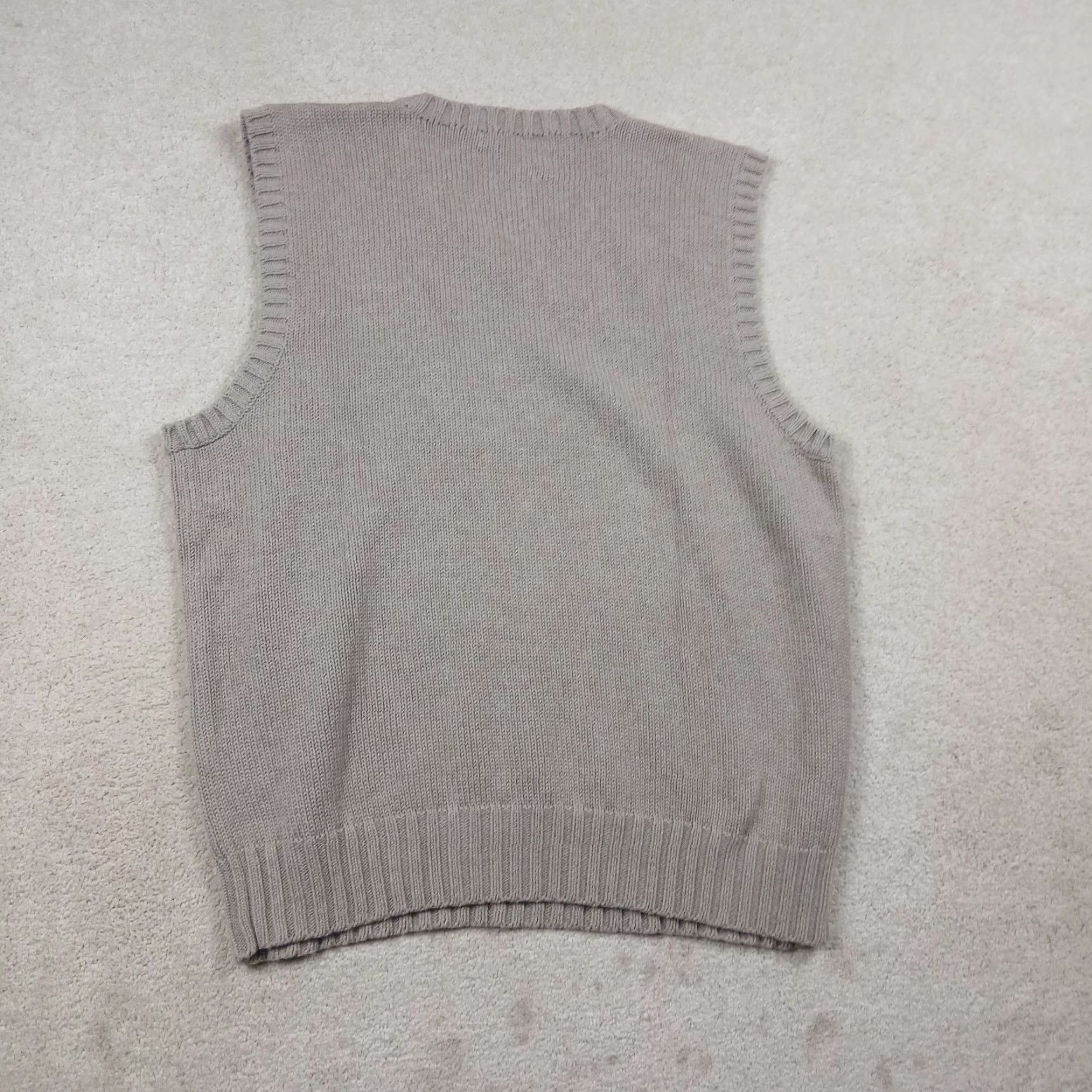 Polo Ralph Lauren Polo Ralph Lauren Sweater Vest Mens Medium Brown Vest Knit Cotton V-Neck Pockets Logo All Seasons Casual Golf Authentic Mens Size US M / EU 48-50 / 2 - 3 Thumbnail