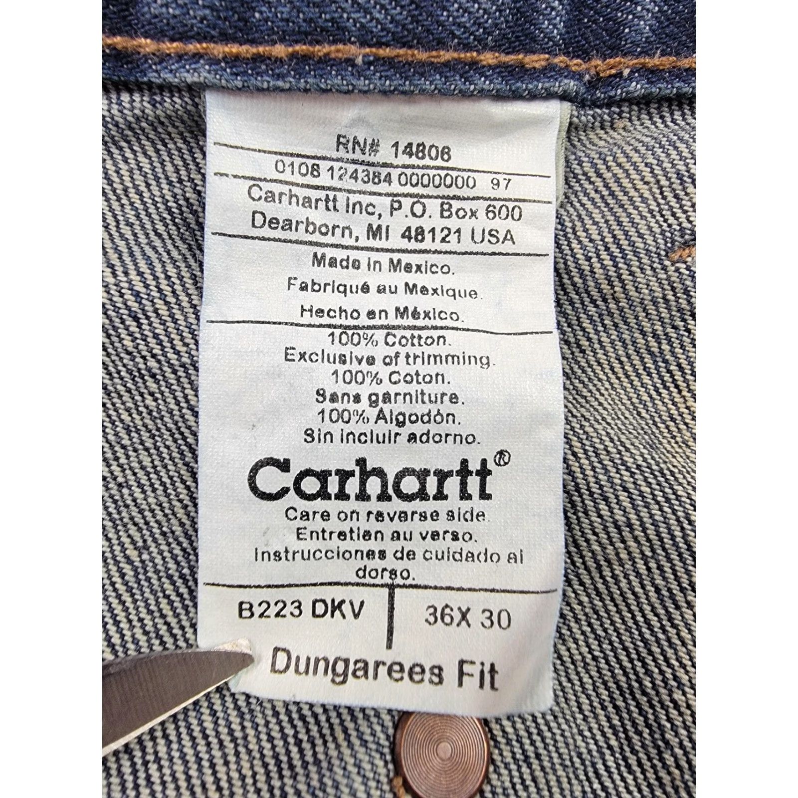 Carhartt Carhartt Jeans Mens 36x30 Blue Dungarees Fit Utility Carpenter Work Denim B223 Jeans Size US 36 / EU 52 - 7 Thumbnail