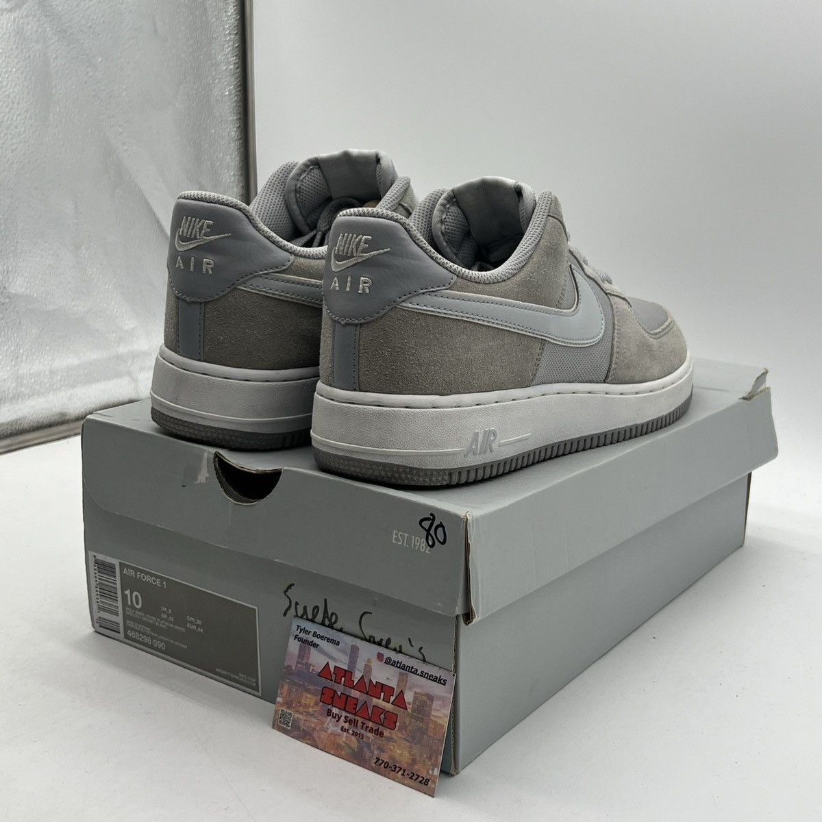 Nike Air Force 1 low wolf grey Size US 10 / EU 43 - 5 Thumbnail