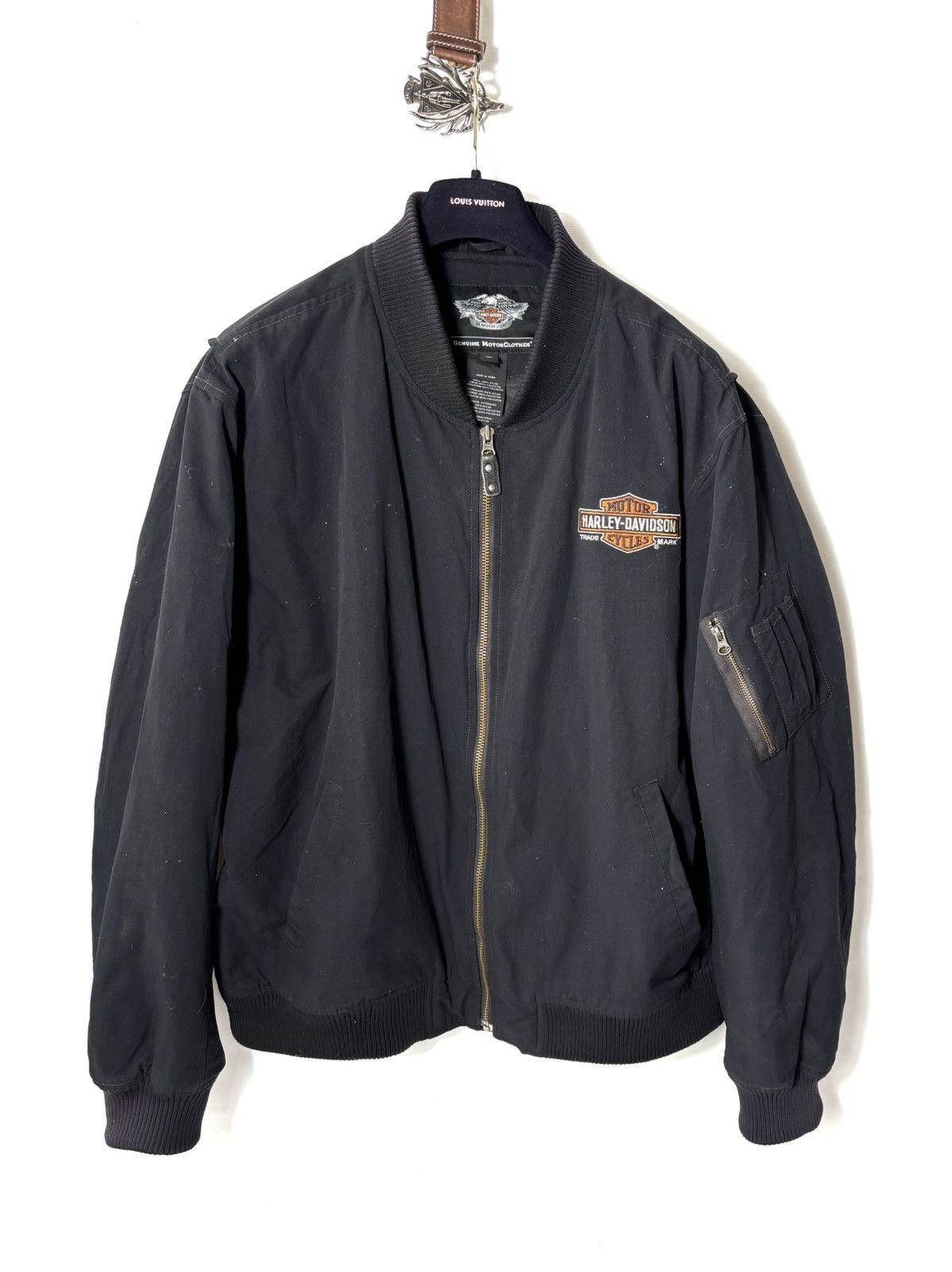 Vintage Vintage Harley Davidson Quitted Bomber Jacket Size US XXL / EU 58 / 5 - 2 Thumbnail