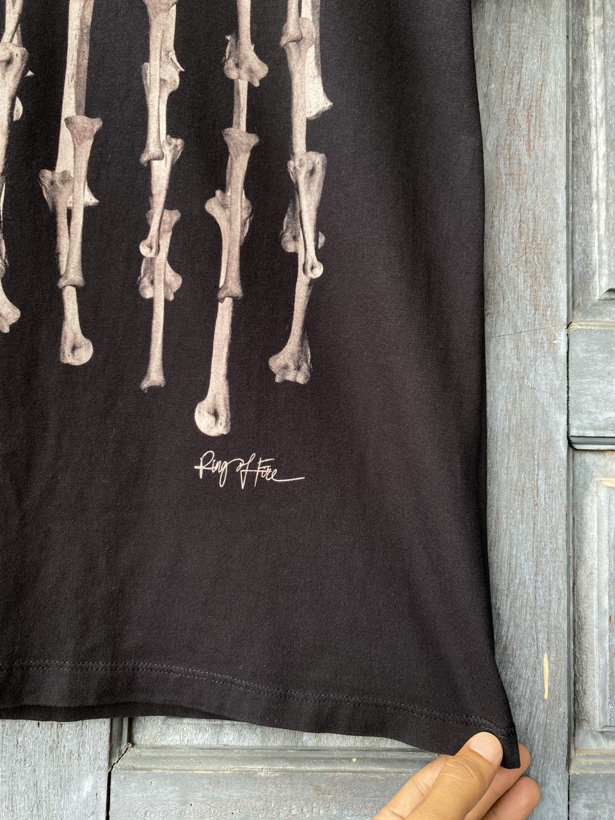 Ring Of Fire Ring Of Fire America Flag Skeleton X-ray Bones Graphic Tee Size US M / EU 48-50 / 2 - 6 Thumbnail