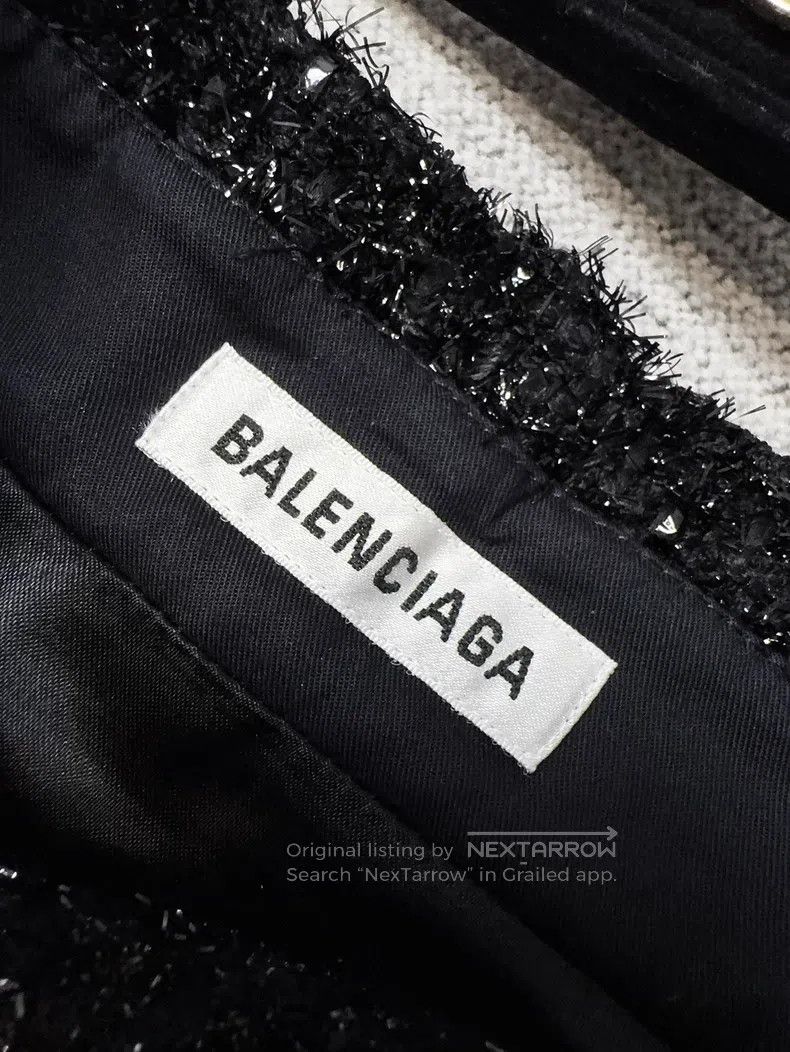 Balenciaga Balenciaga Black Fleece Single Button Skirt Size 35" - 5 Thumbnail