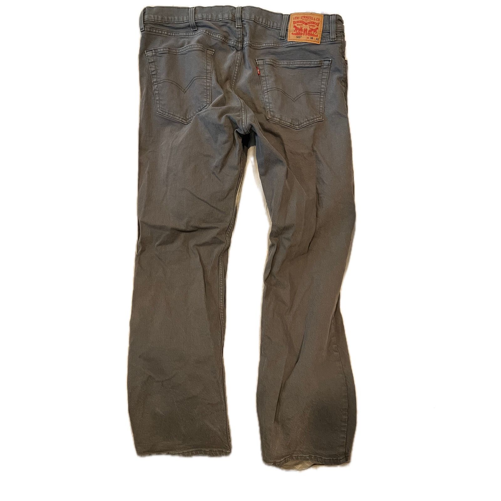 Levi's Levi's 505 Tan Regular Straight Leg Jeans Mens 38x32 Size US 38 / EU 54 - 2 Thumbnail