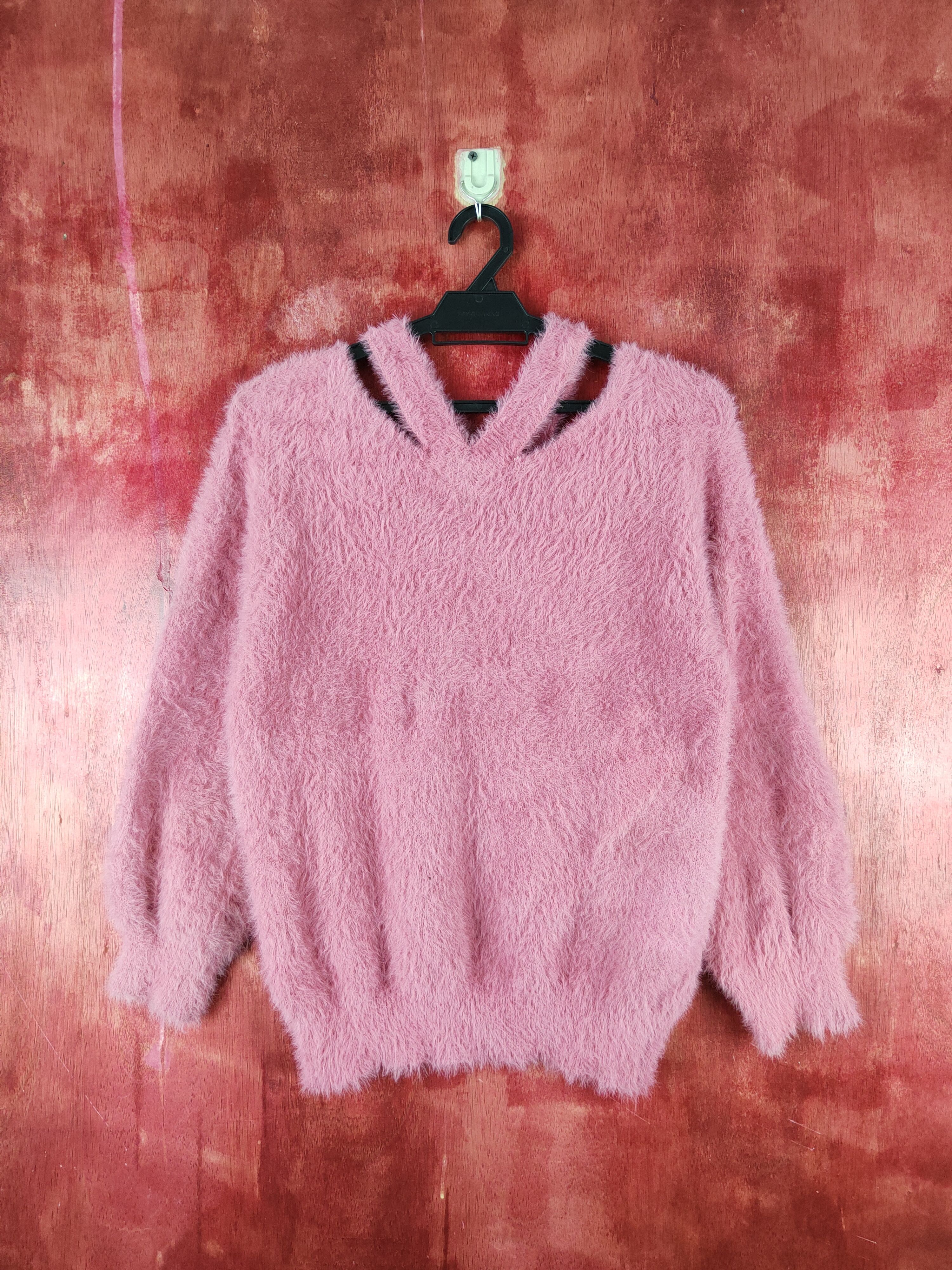 Homespun Knitwear × Japanese Brand × Vintage Japanese Brand Pink Shag Shaggy Fur Mohair Knitwear #S2176 Size M / US 6-8 / IT 42-44 - 7 Thumbnail
