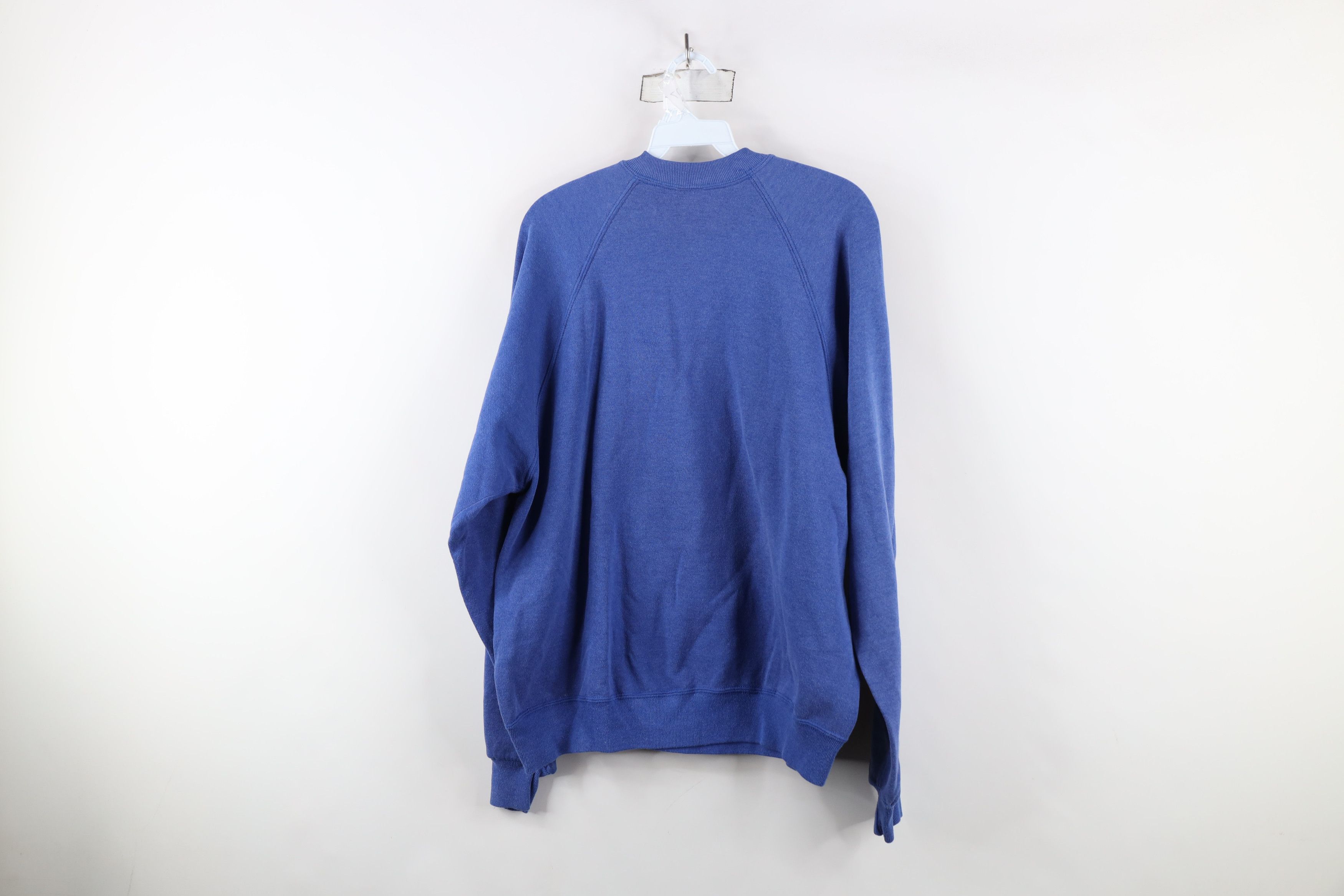 Vintage Vintage 90s Streetwear Crewneck Sweatshirt Royal Blue USA Size US XL / EU 56 / 4 - 10 Thumbnail