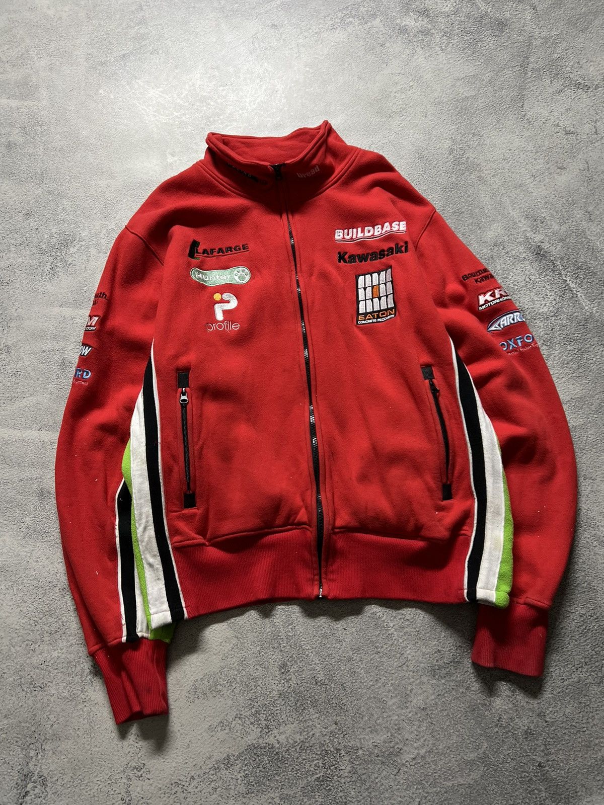 Vintage Vintage Y2k Kavasaki ❤️ Buldbase Racing Zip Sweatshirt 00’s Size US L / EU 52-54 / 3 - 5 Thumbnail