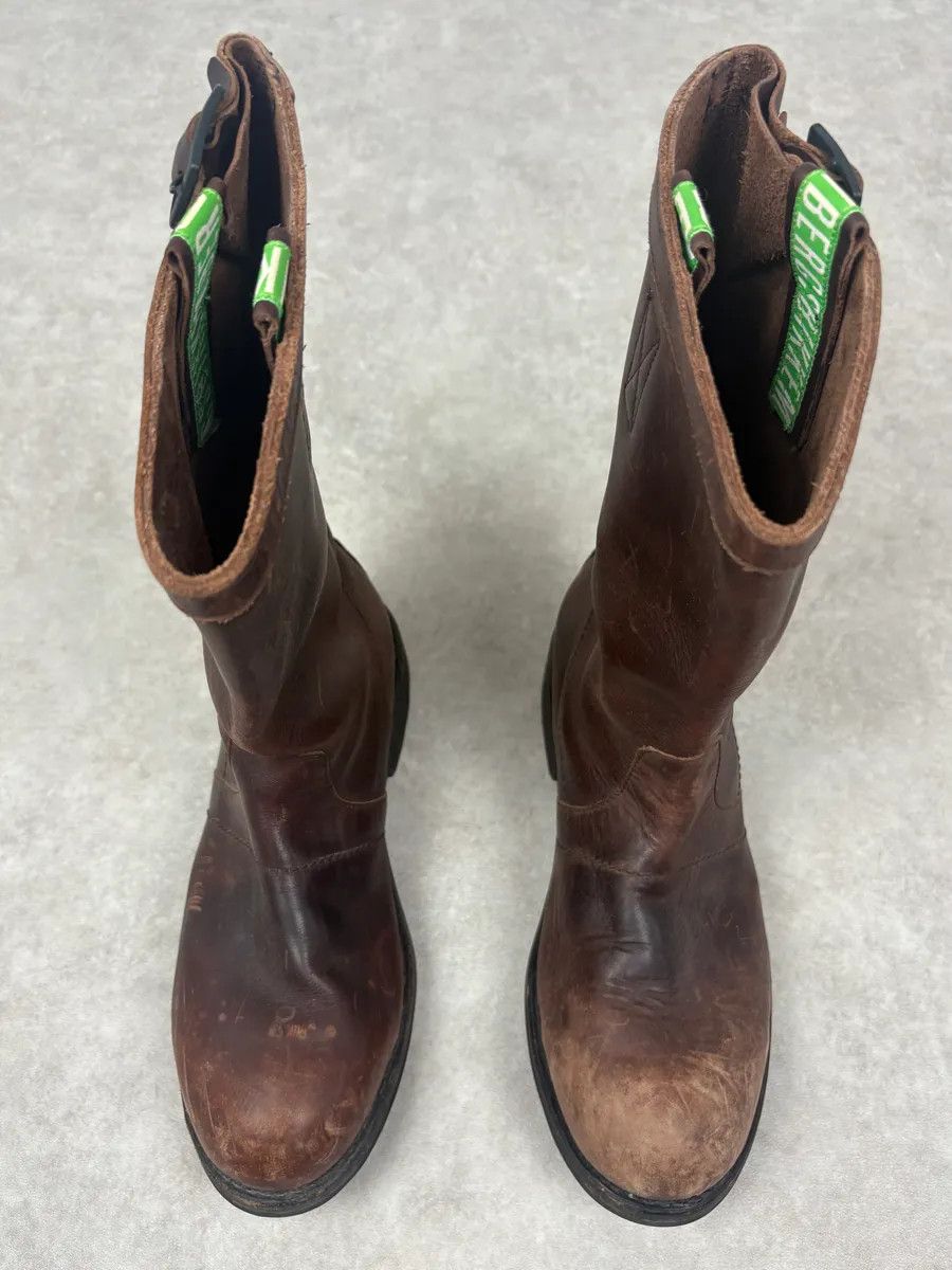 Dirk Bikkembergs Bikkembergs Archive Brown Eroded Leather Ankle Boots Size US 10 / EU 43 - 2 Thumbnail