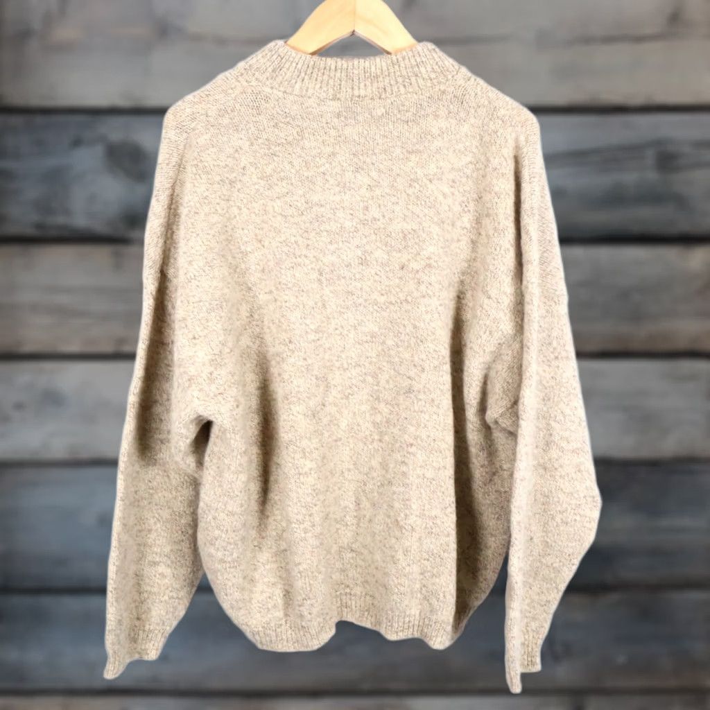 Vintage VINTAGE Gander Mountain Wool Sweater Pullover 1/4 Zip Big & Tall 2X Beige Men's Knit USA Made 90s Preppy Heavyweight Size US XXL / EU 58 / 5 - 1 Thumbnail