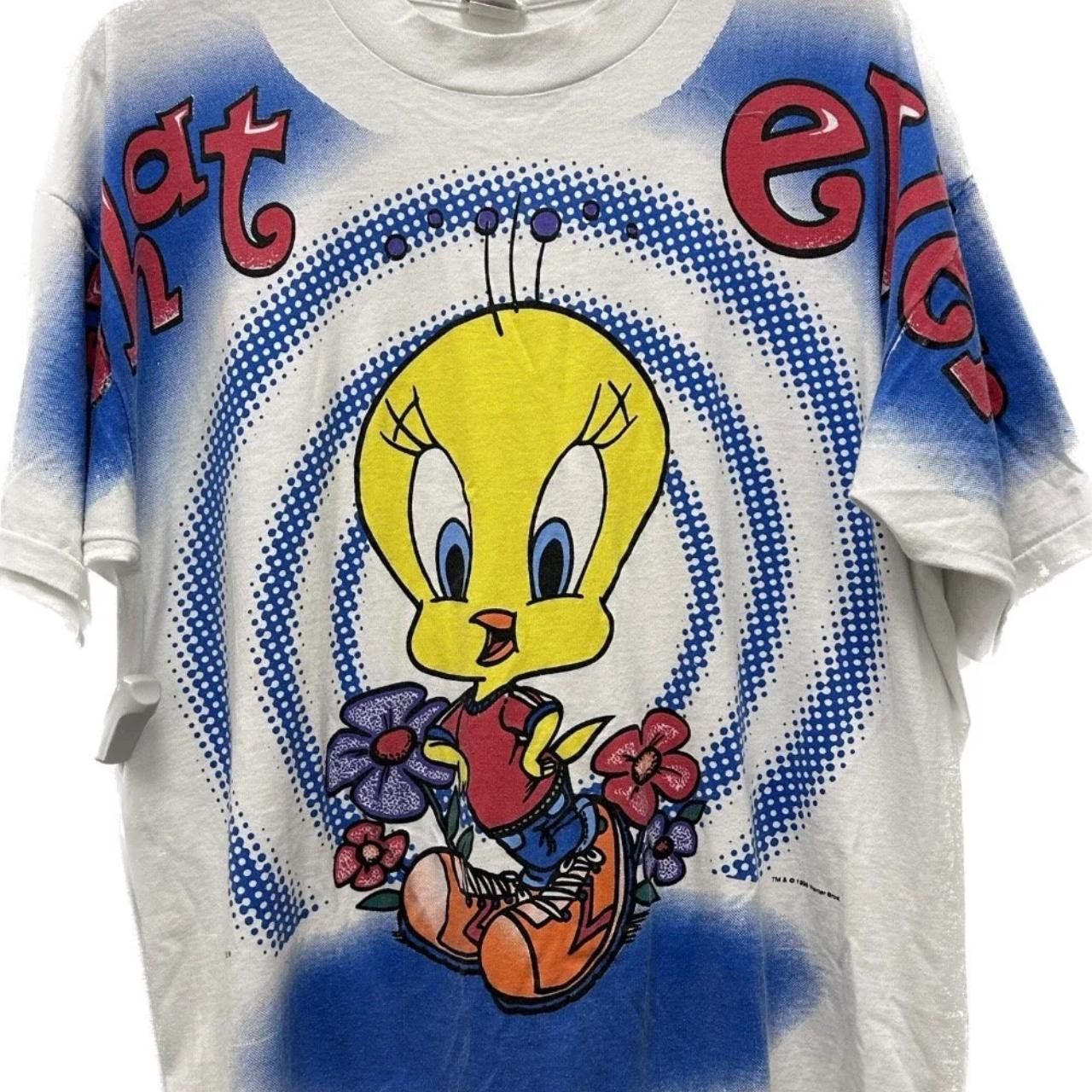 image of 1996 Tweety Bird "whatever" Tee in White, Men's (Size XL)