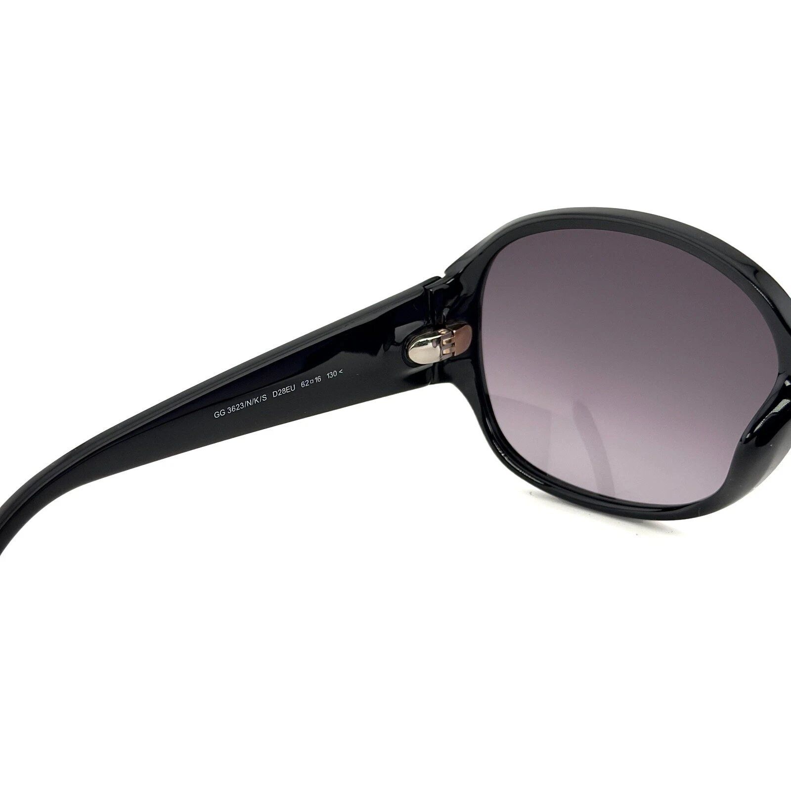 Gucci GUCCI 3623 Black Leather Gold Oval Sunglass GG3623NKS GG3623 Size ONE SIZE - 6 Thumbnail