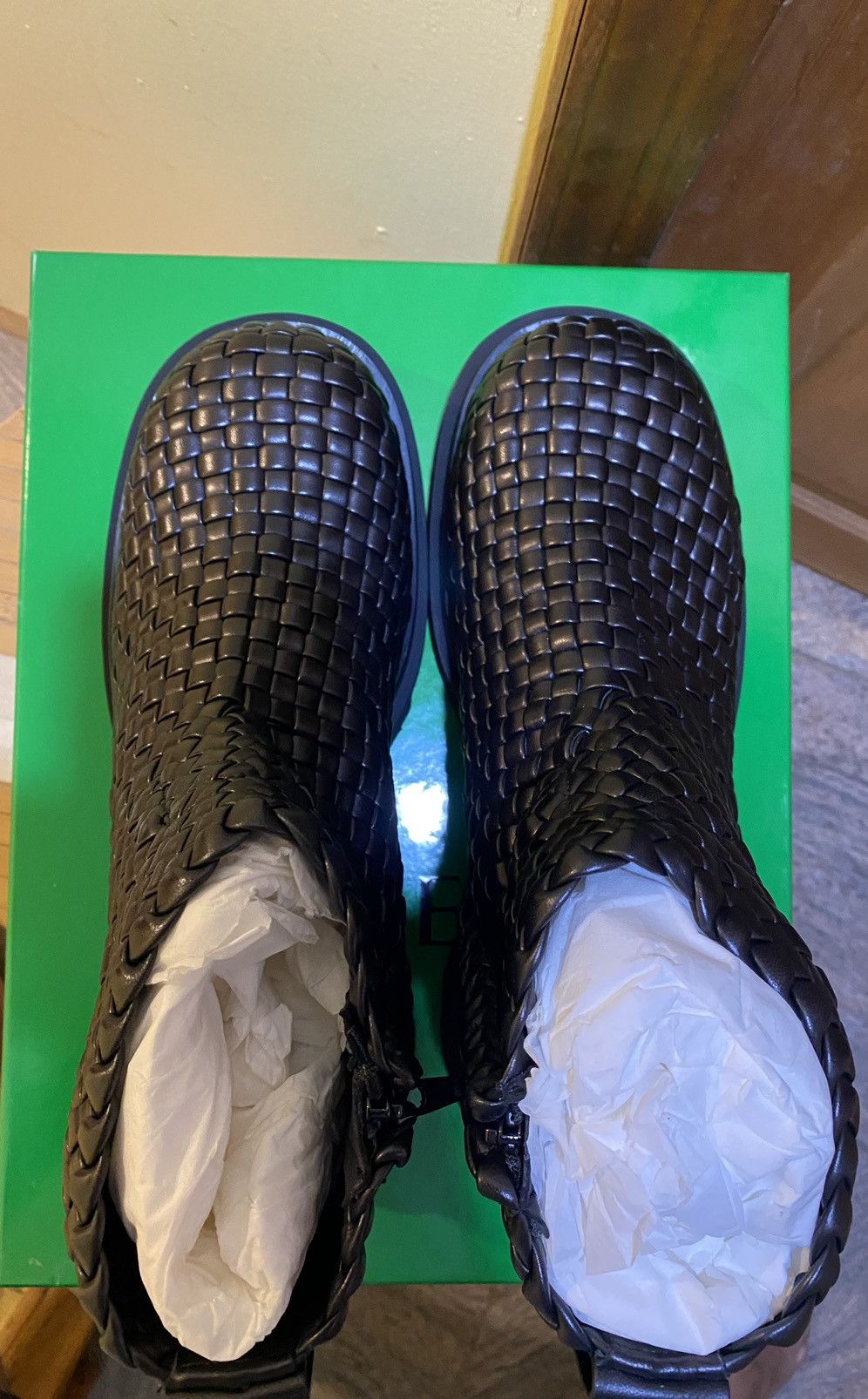 Bottega Veneta Bottega Veneta Men's Lug Sole Weave Woven Intreccio Boots Size US 11 / EU 44 - 5 Thumbnail