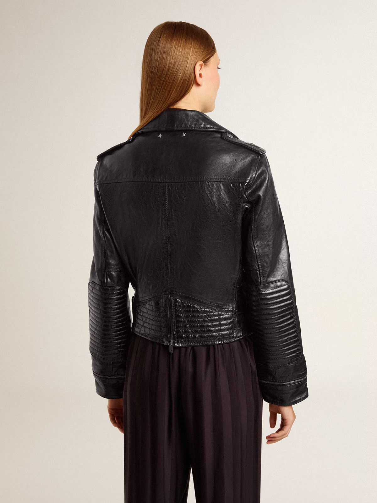 Golden Goose o1s22i1n1224 Shiny Biker Jacket in Black Size M / US 6-8 / IT 42-44 - 5 Thumbnail