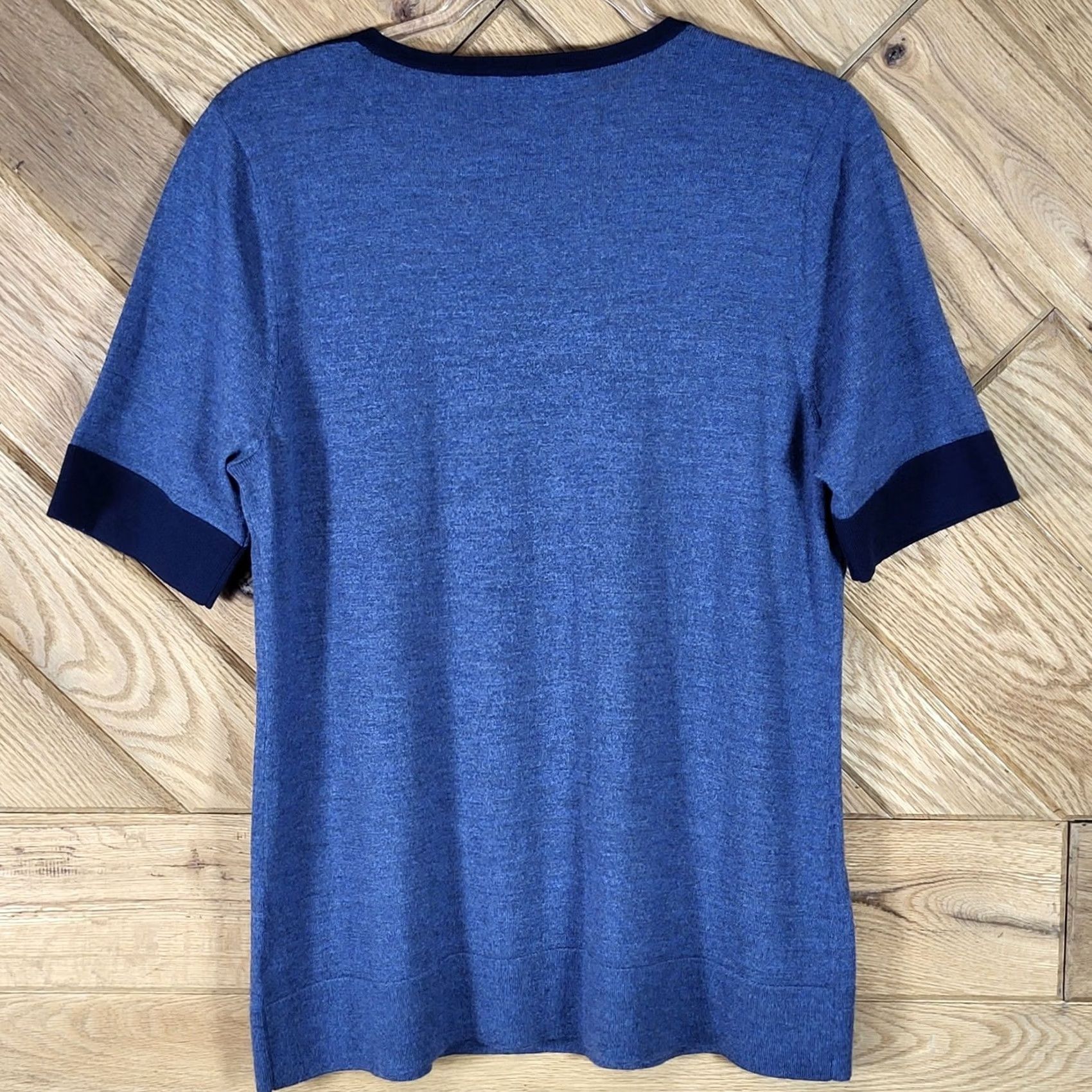 Pendleton Pendleton Sweater Womens Large Short Sleeve 100% Merino Wool Blue Heathered Size L / US 10 / IT 46 - 3 Thumbnail