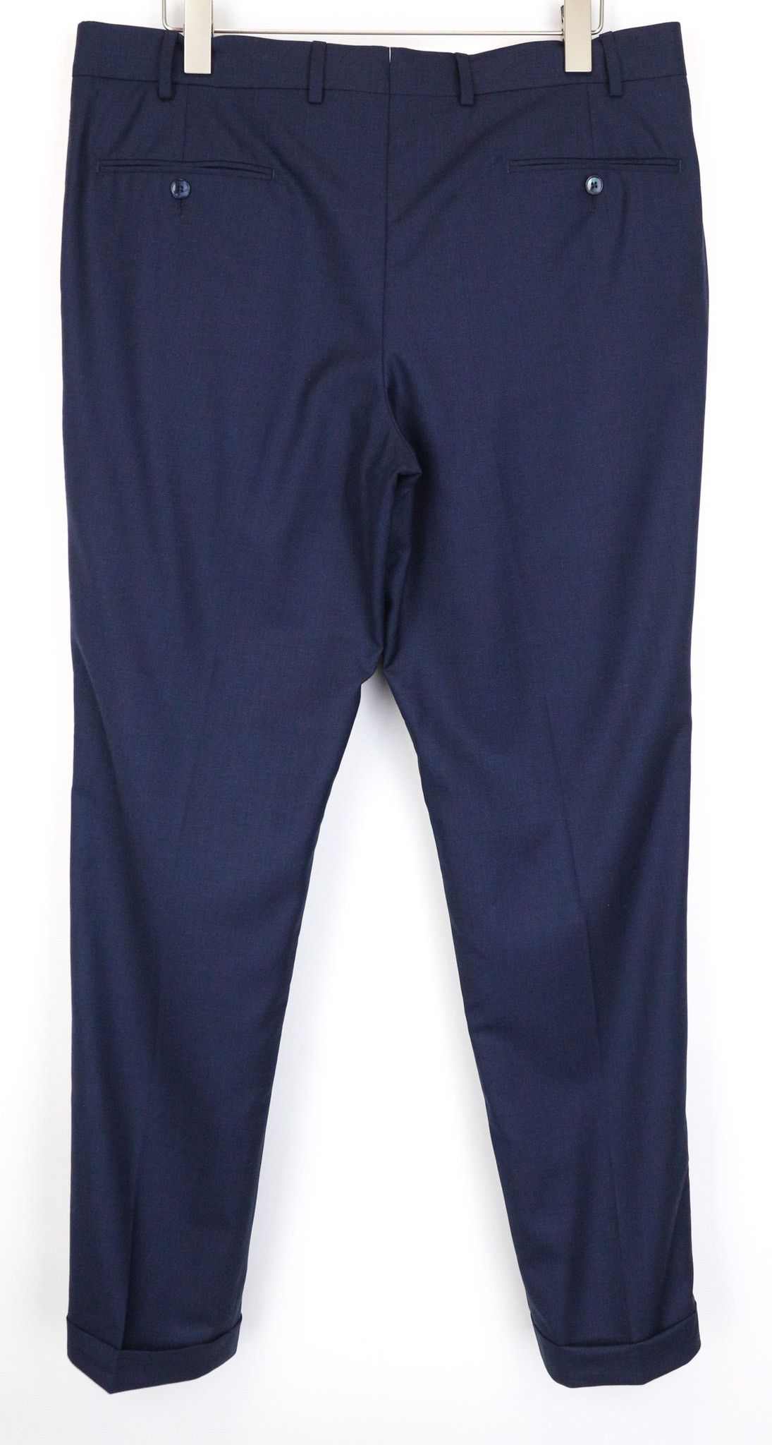 Suitsupply UK44S Blue Slim Glen Check Wool Trousers 75946 Size 44S - 2 Thumbnail