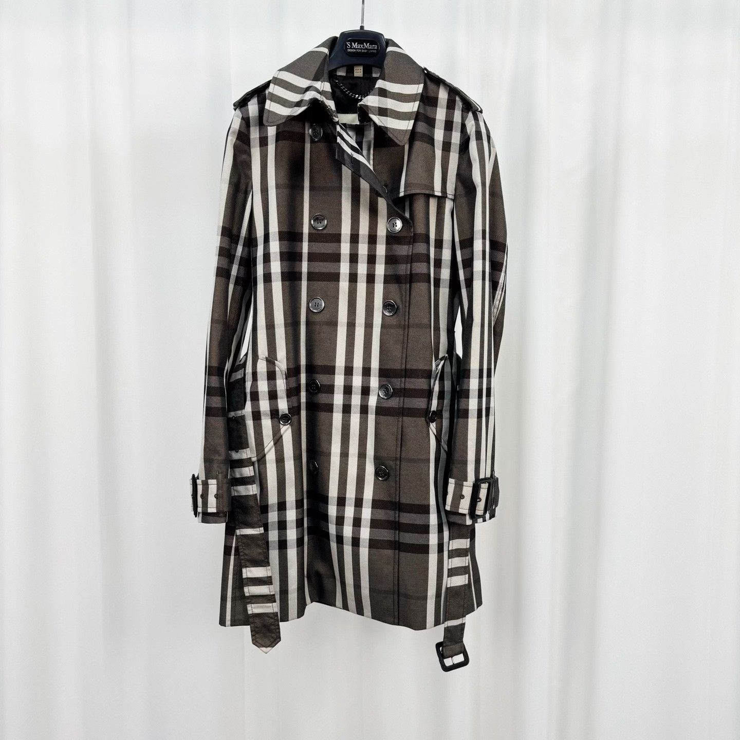 Burberry Burberry Trench Coat with Check Lining & Print Size S / US 4 / IT 40 - 1 Thumbnail
