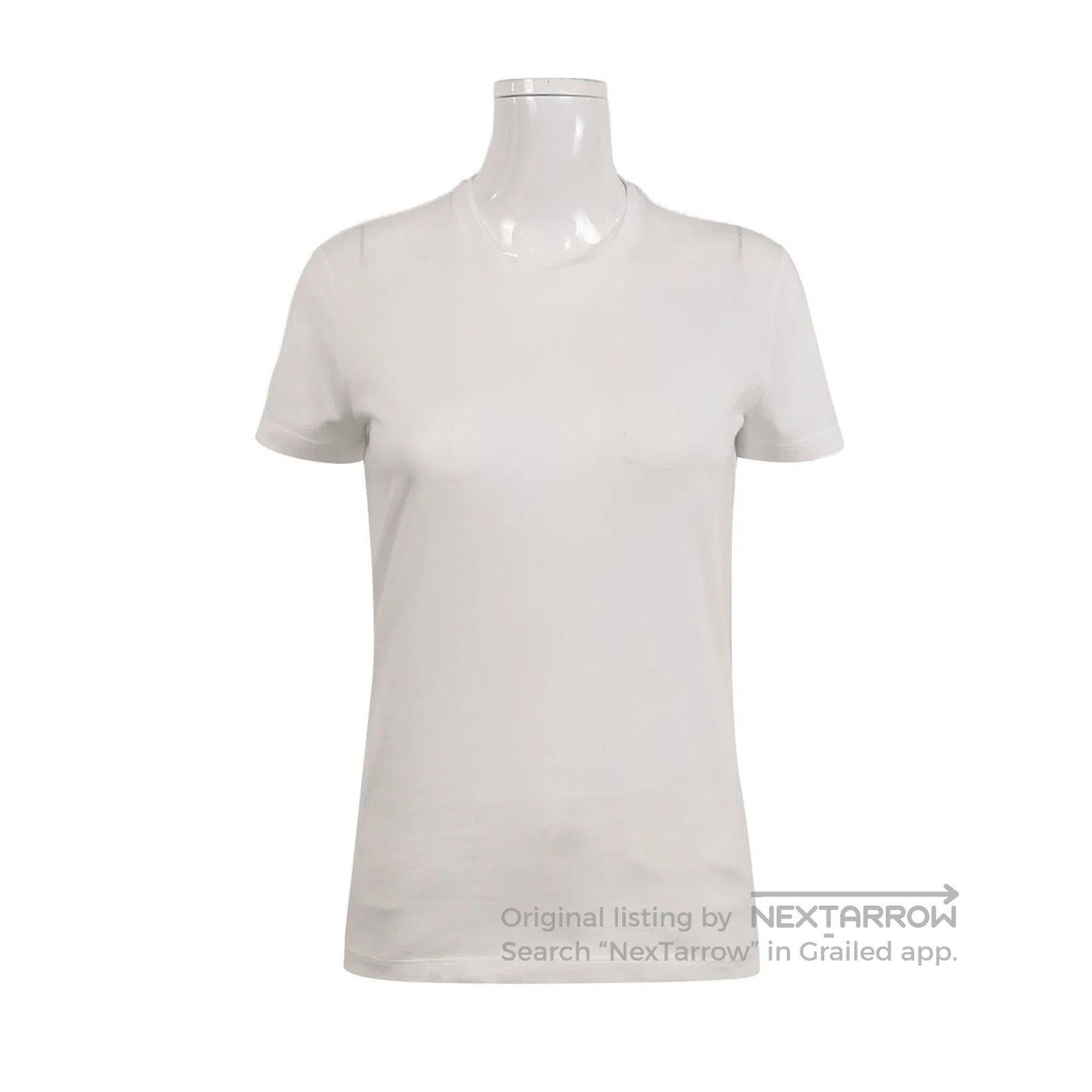 Prada Classic White Cotton Crew Neck T.