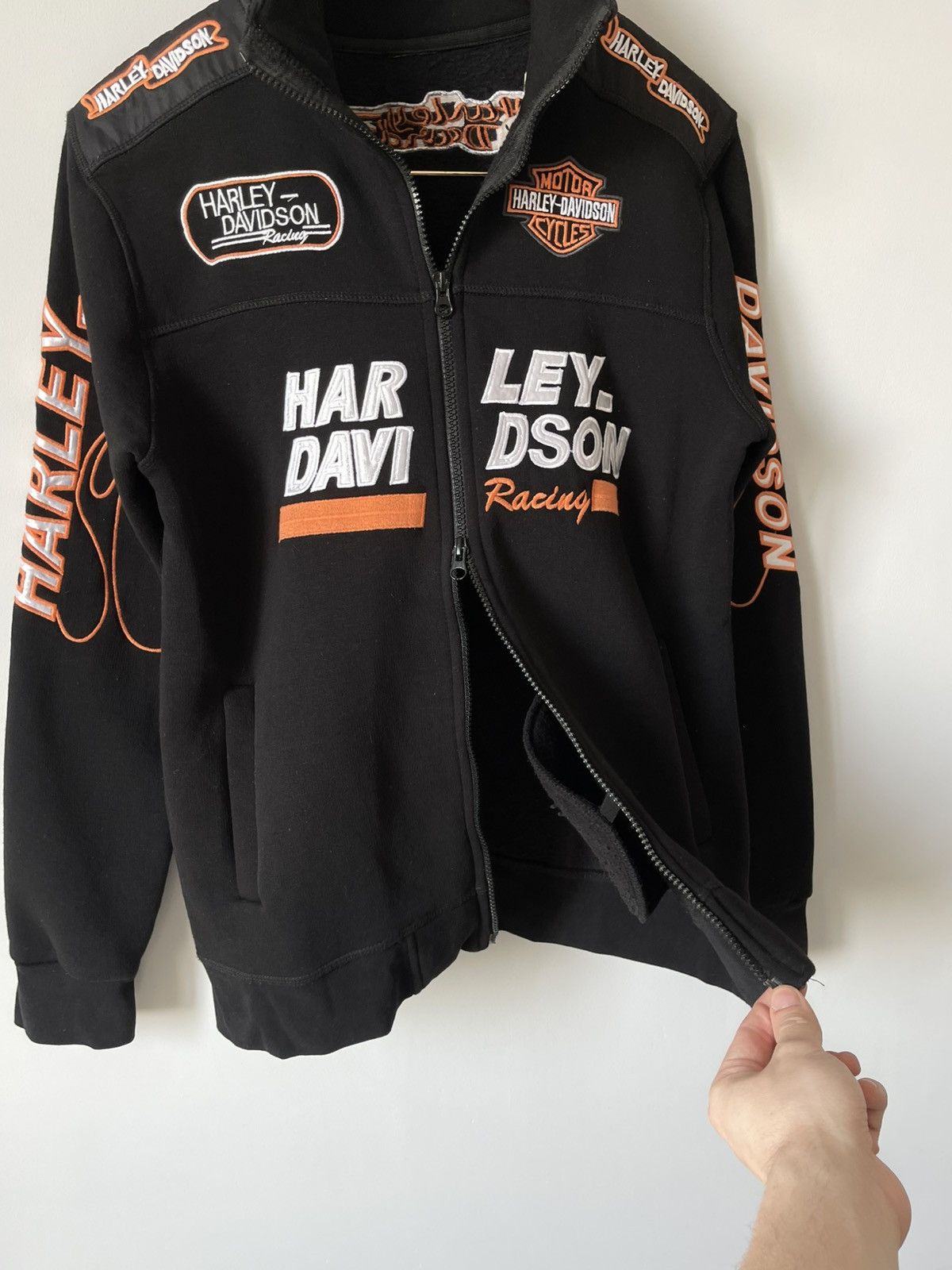 Harley Davidson Vintage Harley Davidson Y2k Moto Racing Zip Up Sweatshirt Size US M / EU 48-50 / 2 - 7 Thumbnail