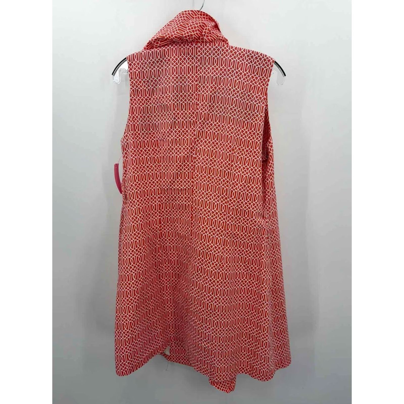 Vintage Dizzy Lizzie Orange Button Down Knee Length Sleeveless Dress Medium Size M / US 6-8 / IT 42-44 - 2 Thumbnail
