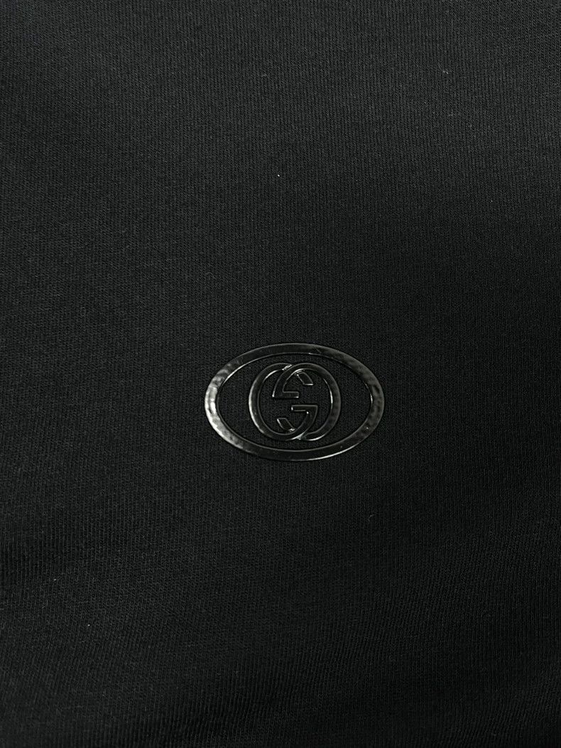 Gucci Gucci Black stitched nylon striped short-sleeved Polo shirt Size US XL / EU 56 / 4 - 5 Thumbnail