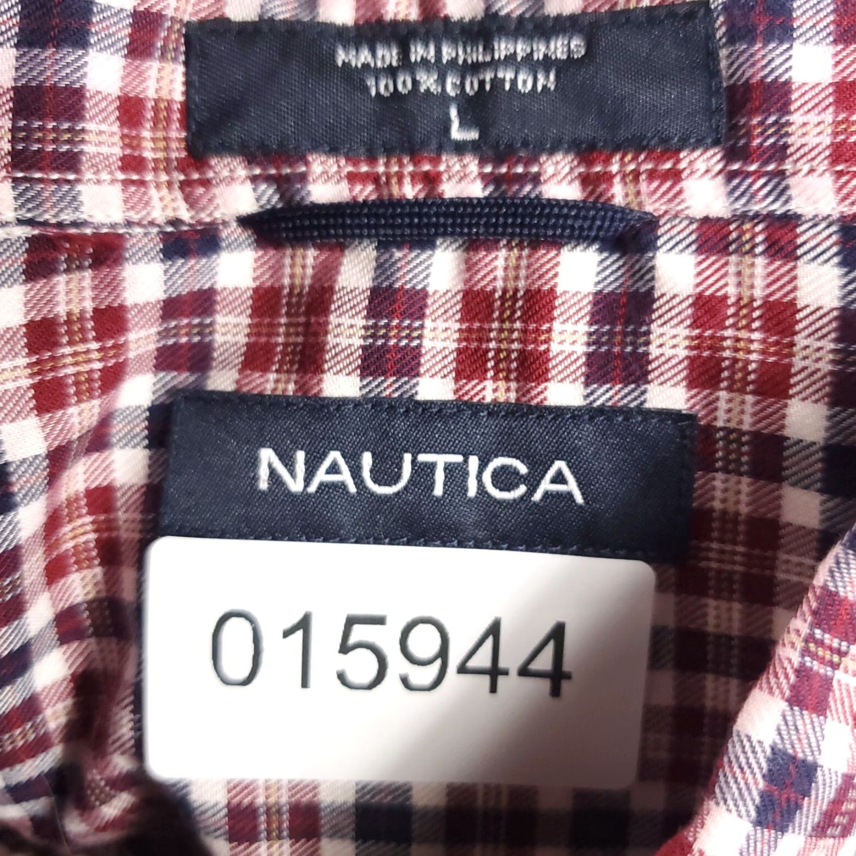 Nautica Nautica Shirt Mens Size Large Red Plaid Button-Up Long Sleeve Size US L / EU 52-54 / 3 - 7 Thumbnail