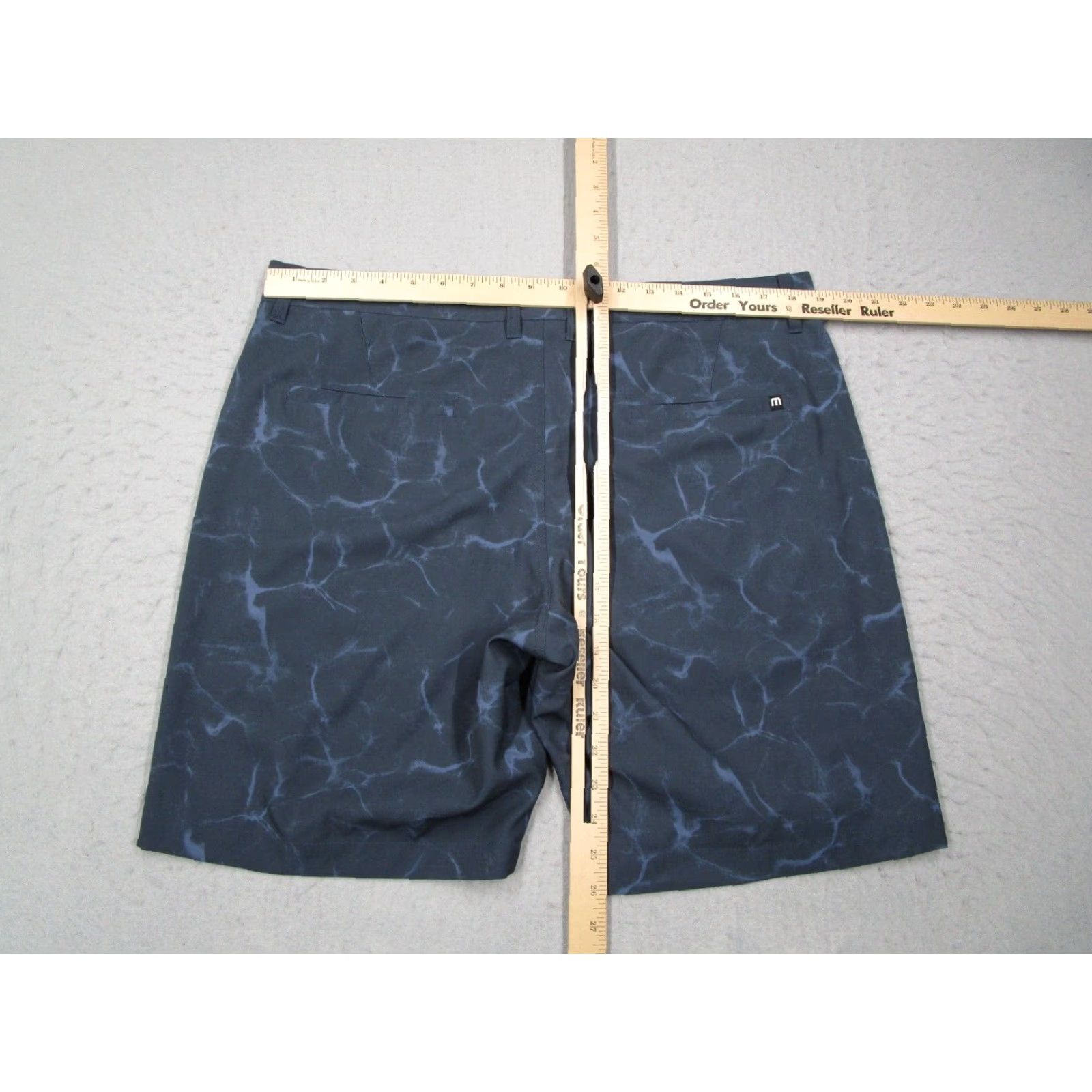 TravisMathew Travis Mathew Shorts Mens 36 Blue 9" Golf Stretch Resort Performance Travel Chino Flat Front 5-Pocket Logo Size US 36 / EU 52 - 5 Thumbnail